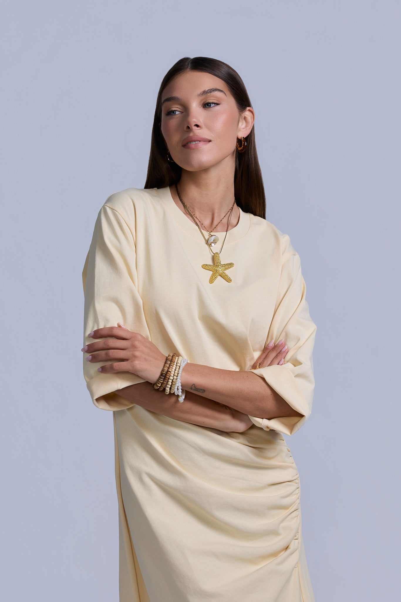 gold tee shirt dress Twisted Wunder oversized mini t-shirt dress in champagne sequin