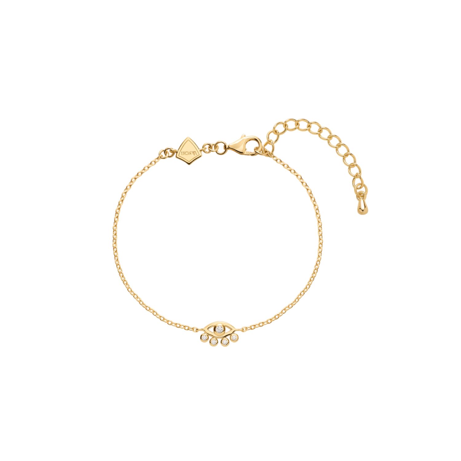 Vanchi Women's Defender Evil Eye Bracelet In Gold