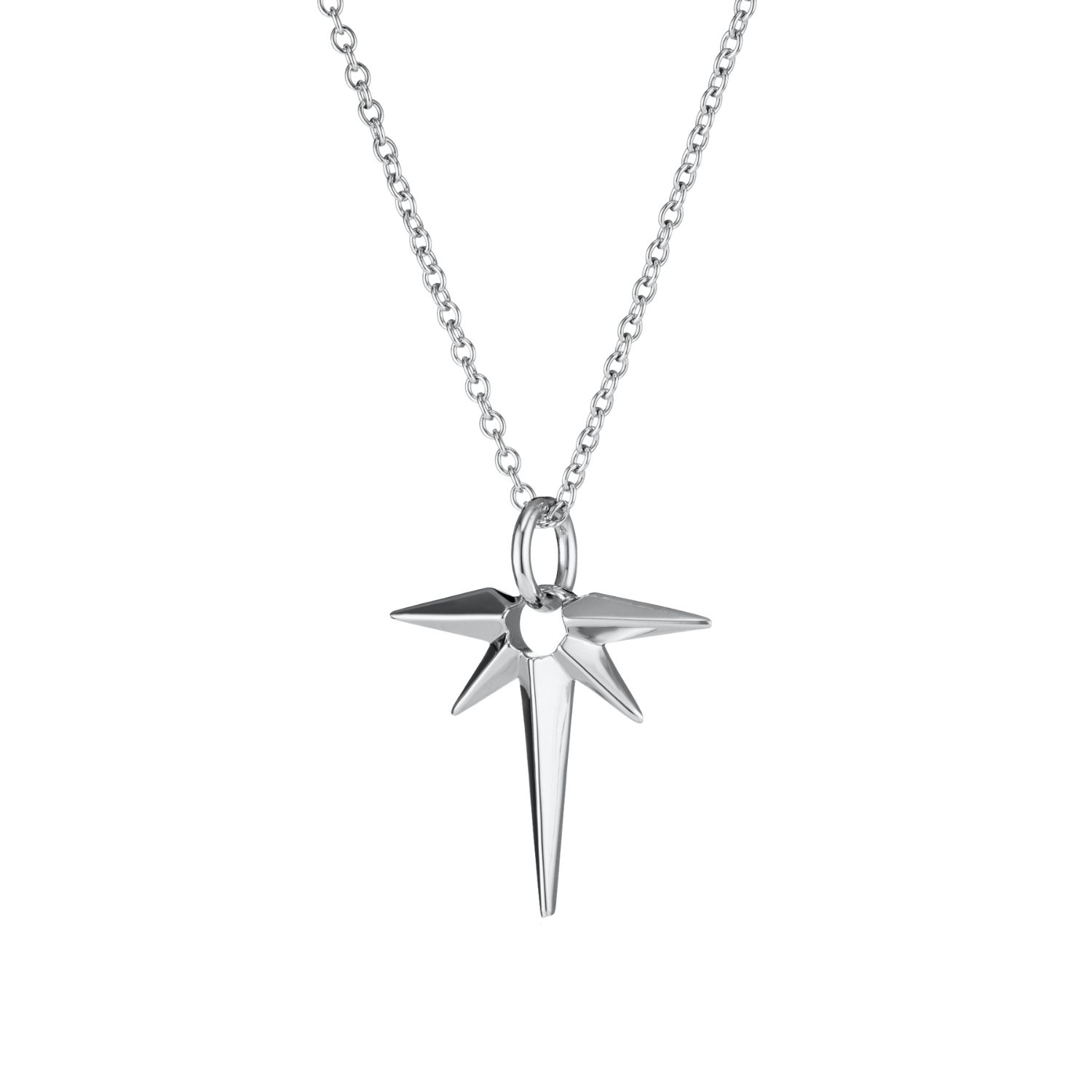 Scream Pretty Women's Silver Angel Star Necklace With Slider Clasp In Silver