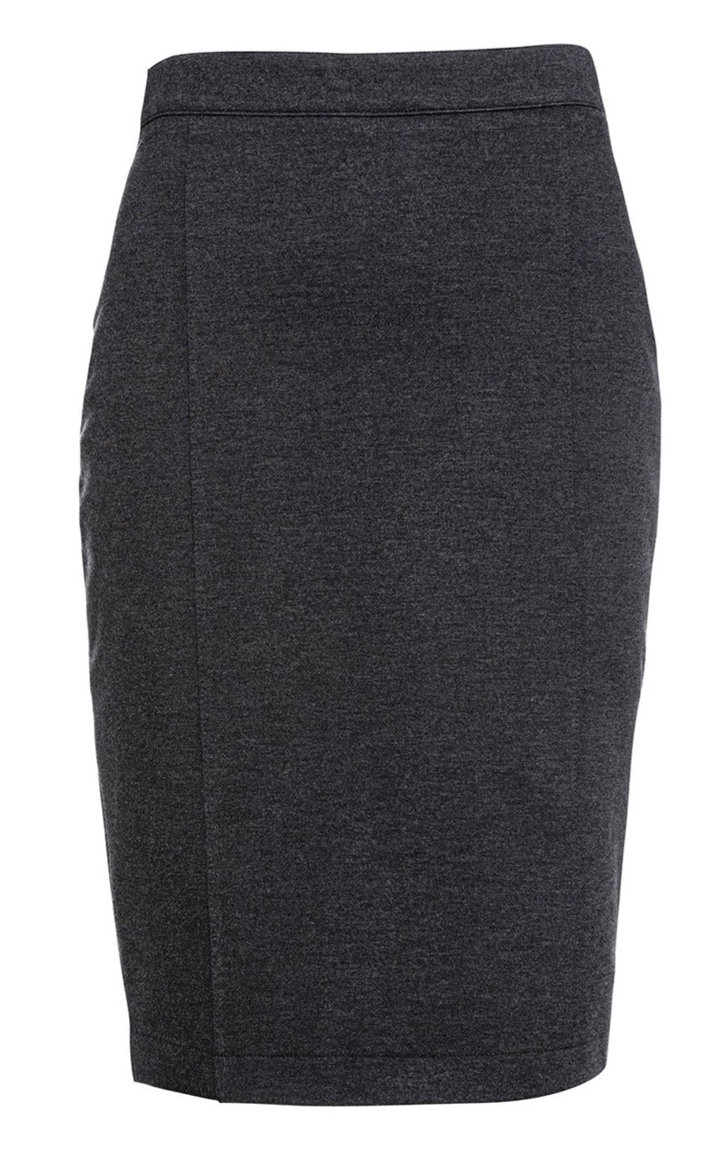 Conquista Women's Grey Stretch Pencil Skirt Anthracite In Grey