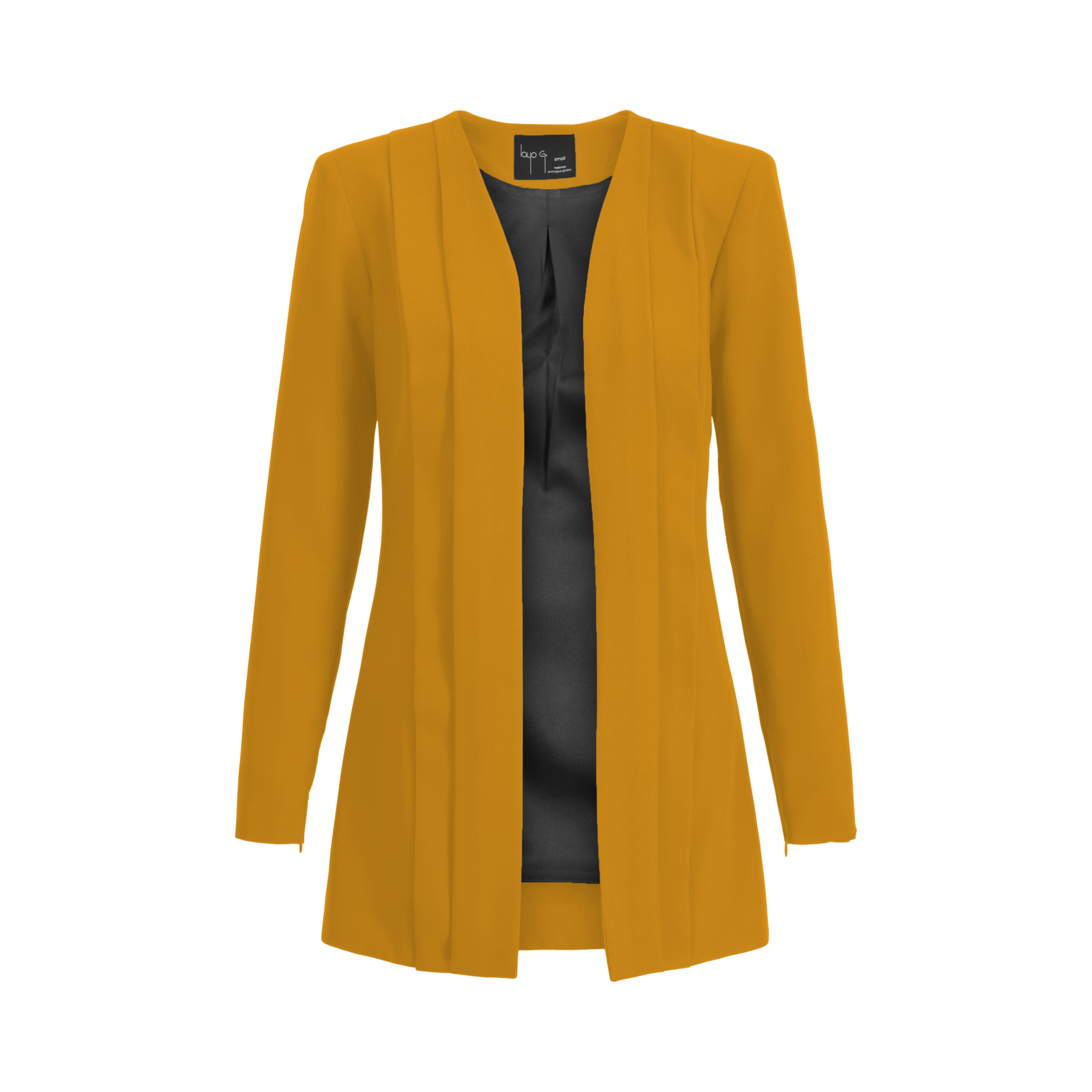 Women’s Gold / Yellow / Orange Rebel Stretch Pleated Blazer - Mustard Gold Medium Layo G