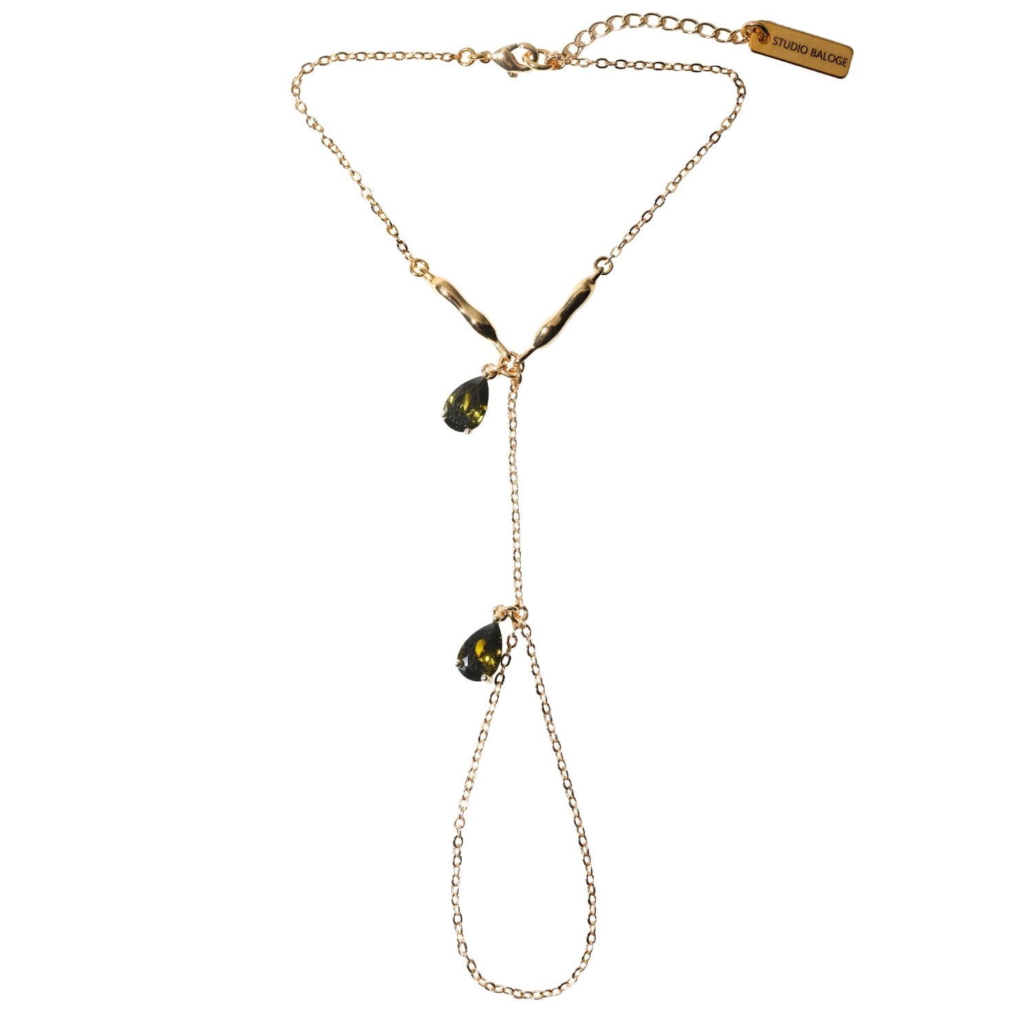 Studio Baloge Women's Green / Gold Verdelle V-line Hand Harness