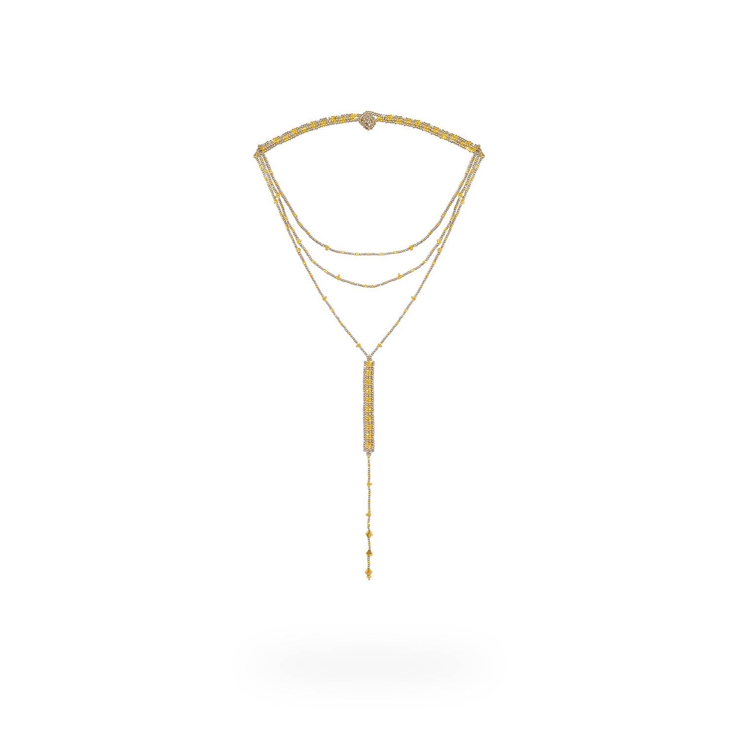 Women’s Mini Linear Necklace - Gold, Platinum Kuu