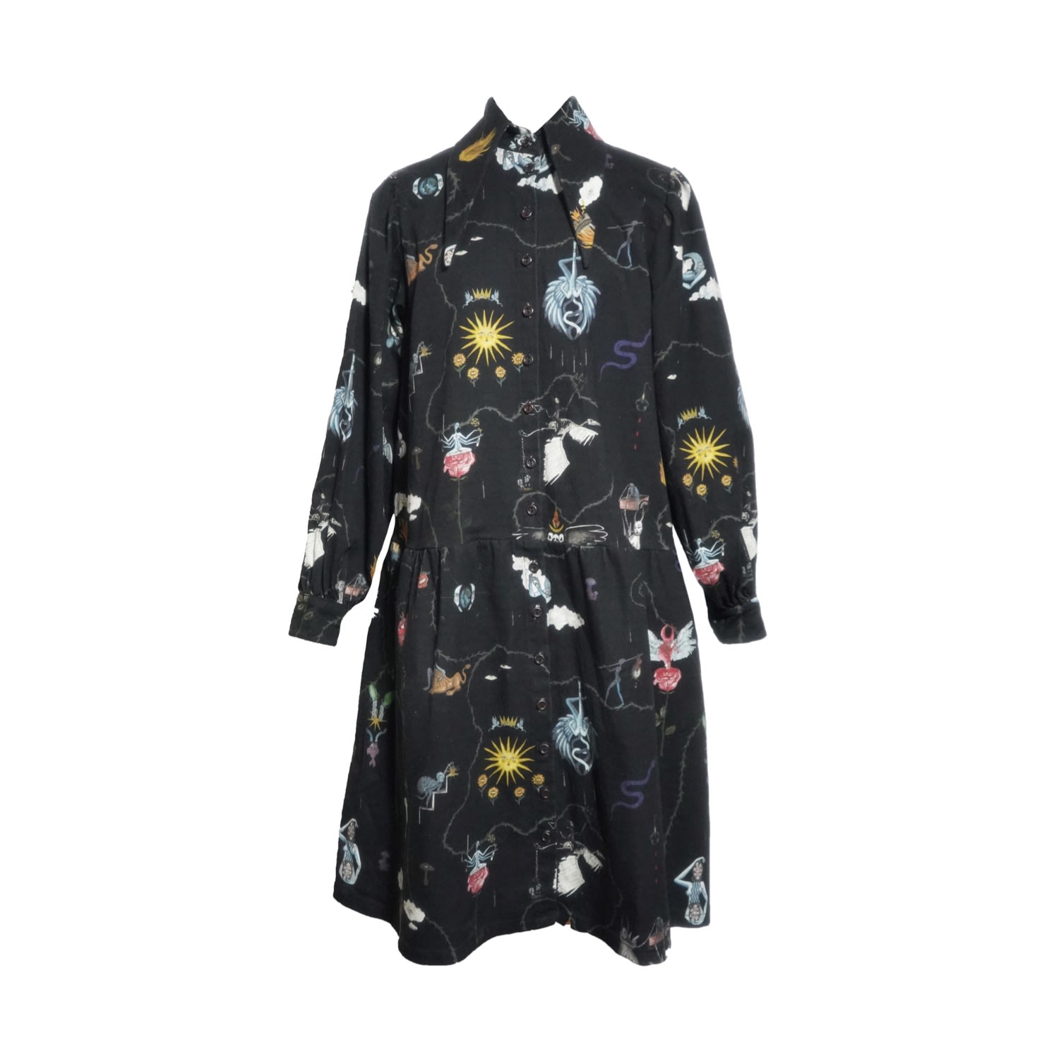 Women’s Black The Fool’s Journey Dress Large Solai