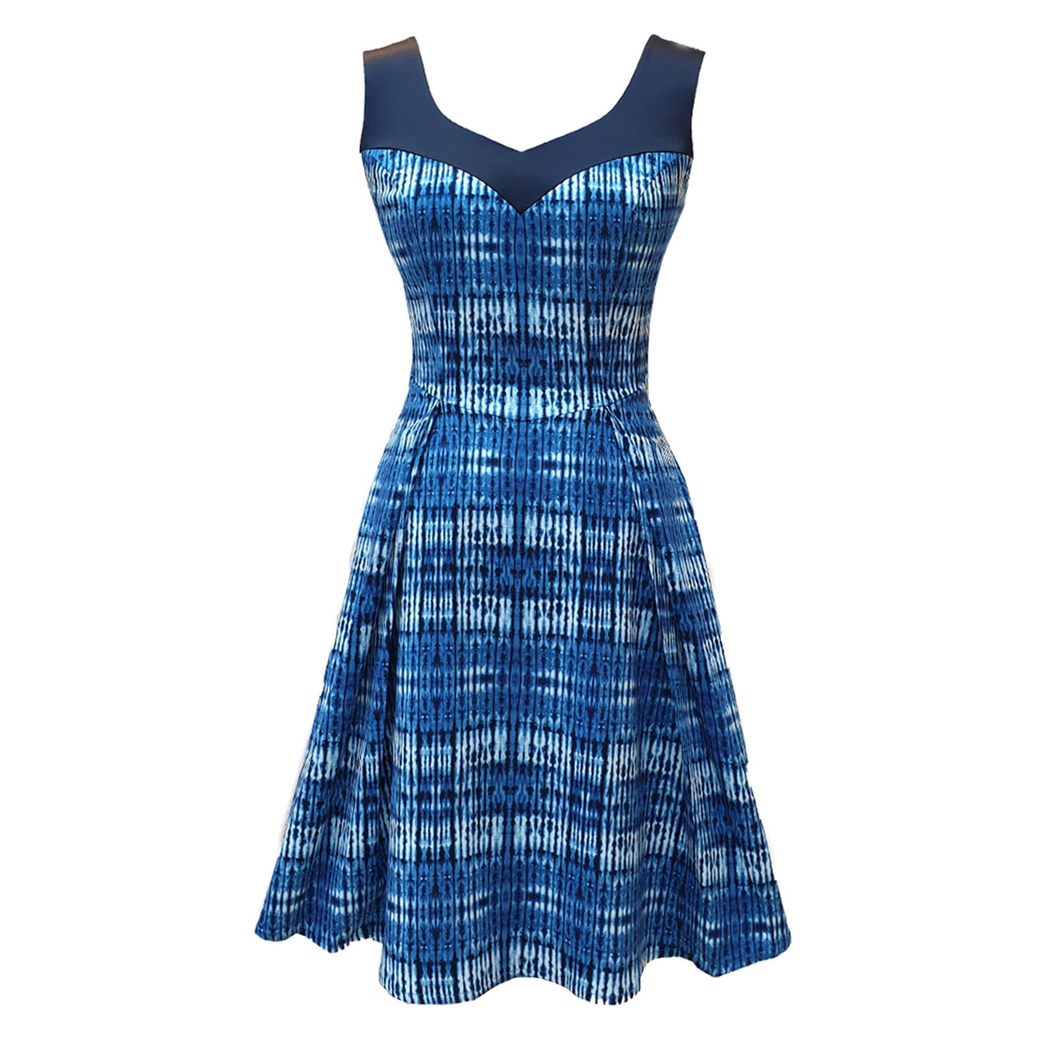 Women’s Evie Blue Dress In Blue Riva Cotton Print Medium Mellaris