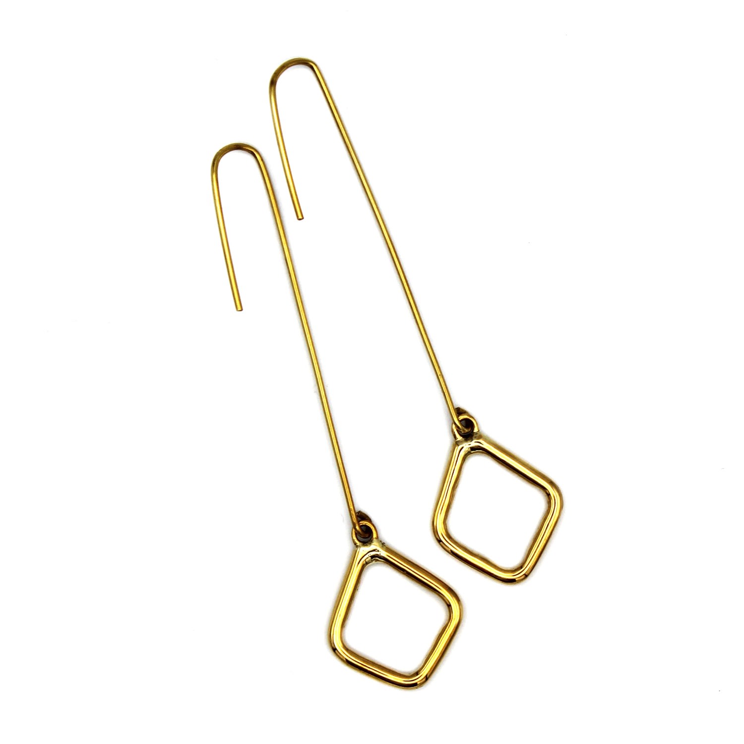 Lala Salama Women's Gold Long Diamond Earrings In Gold