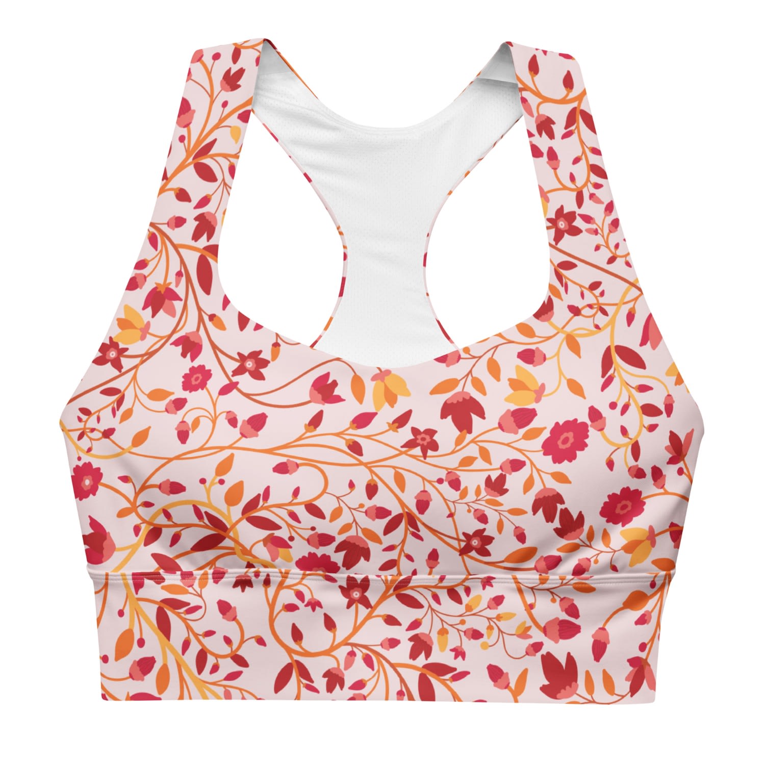 Women's Sports Bra In Red Garden | Large | Jessie Zhao New York