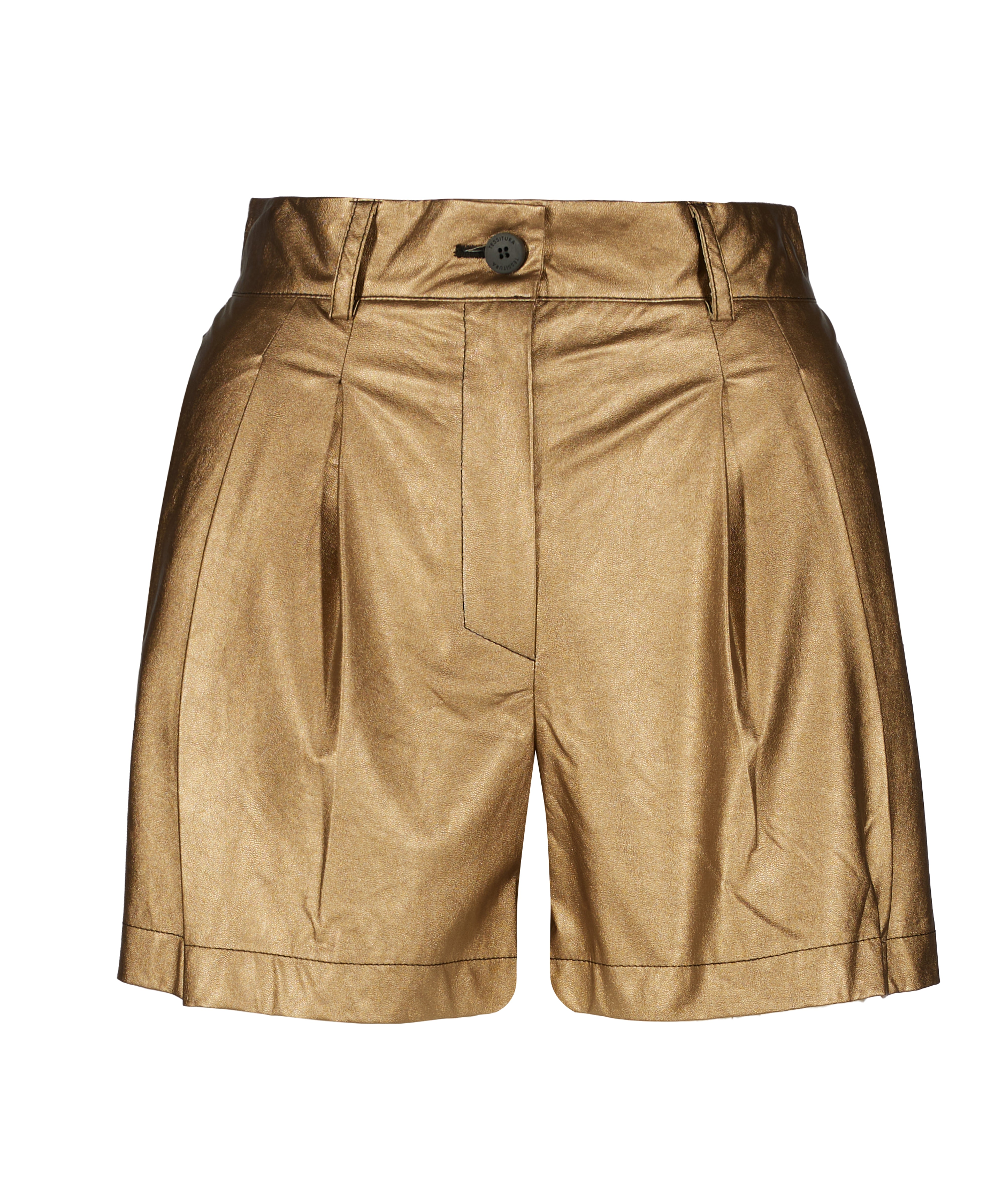 Gold Leather Shorts Extra Small Tessitura