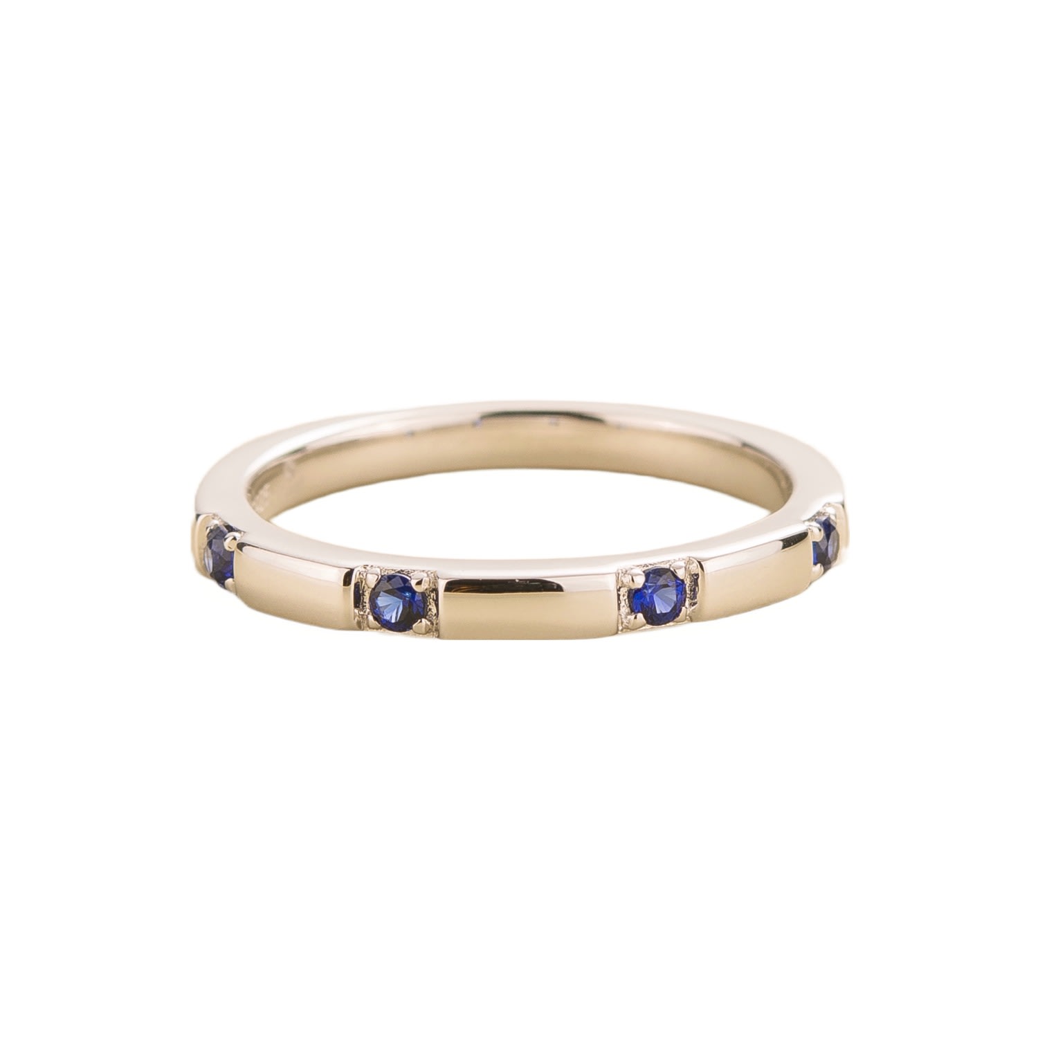 Juvetti Women's Blue / White / Silver Balans Ring In Blue Sapphire White Gold In Neutral