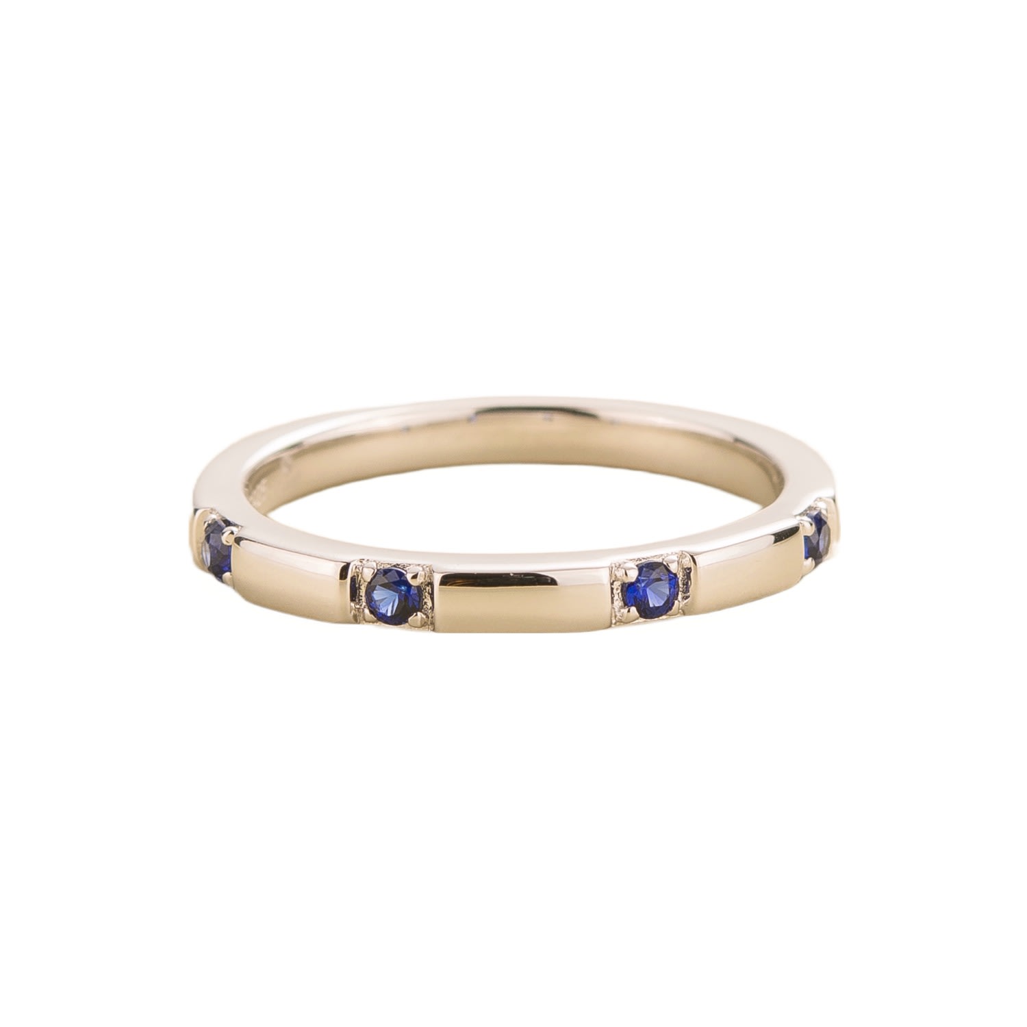 Women’s Blue / White / Silver Balans Ring In Blue Sapphire White Gold Juvetti