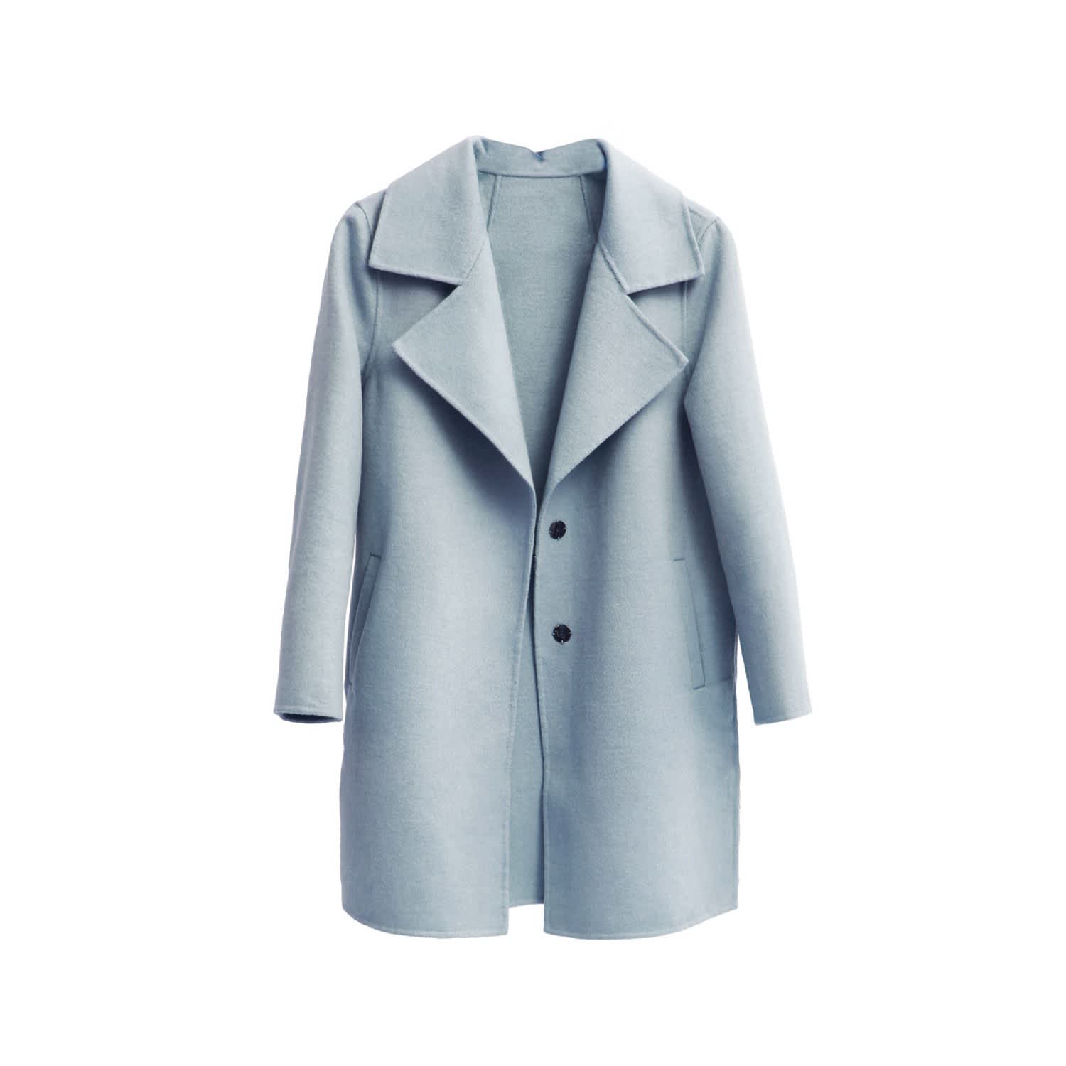 Ex-Boyfriend Wool Blend Oversized Jacket - Light Blue
