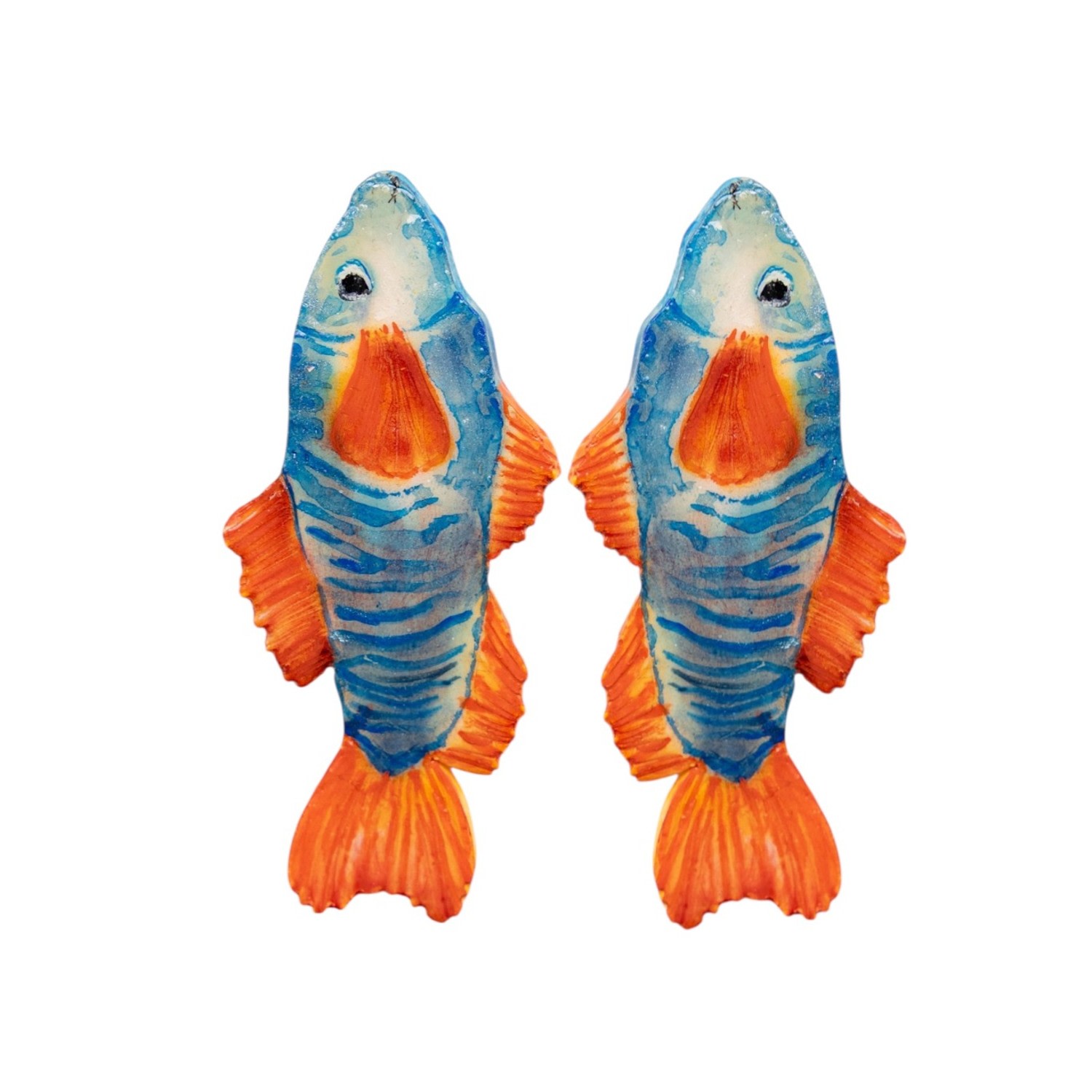 Sunset Magic Studio Women's Volin - Watercolor Style Fish Earrings In Yellow
