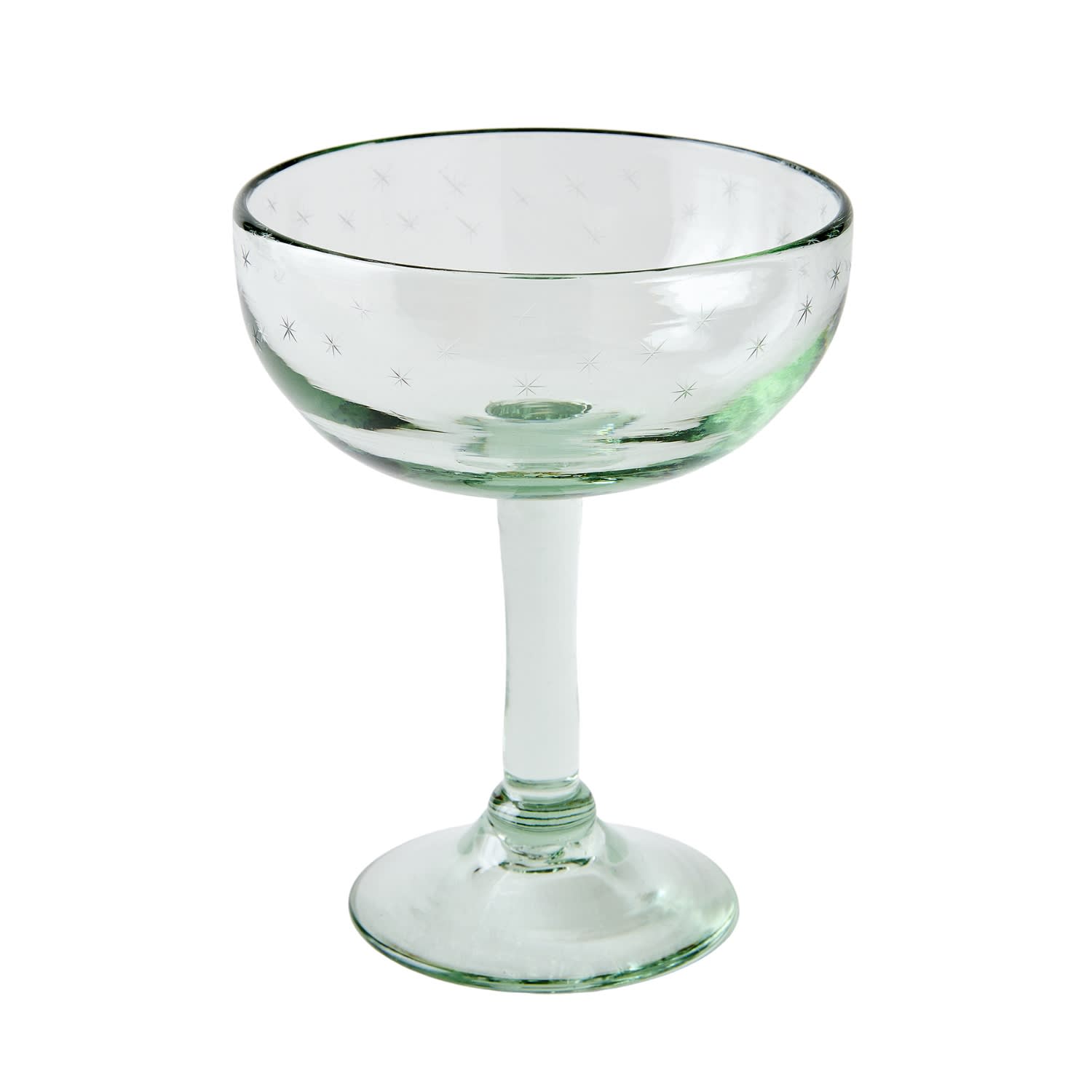 Half Past Seven White Starry Night Margarita Glass — Clear In Transparent