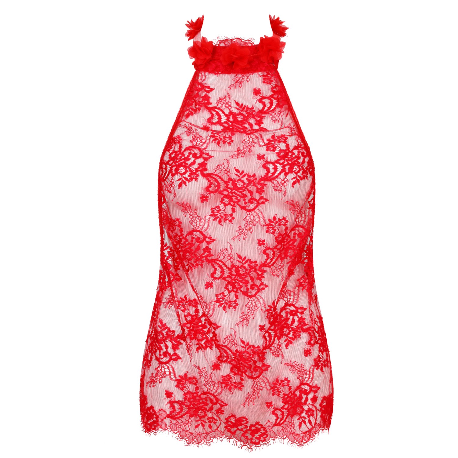 Belle-et-bonbon Women's Red Valentines Jacqueline Petal Babydoll With Matching Thong Giftwrapped In Red