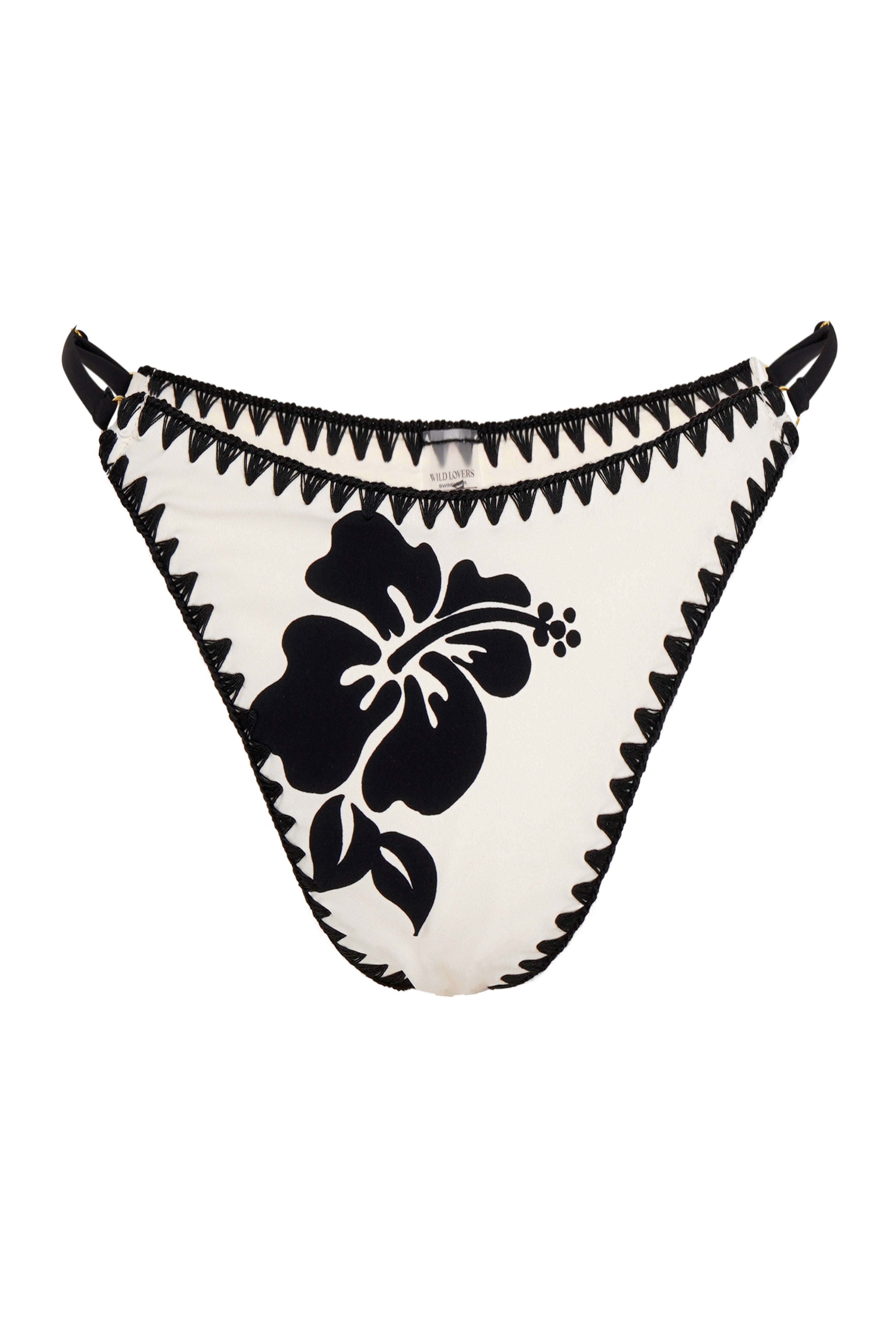 Wild Lovers London Women's Black / White Spicy Marg Bikini Bottoms In Black/white