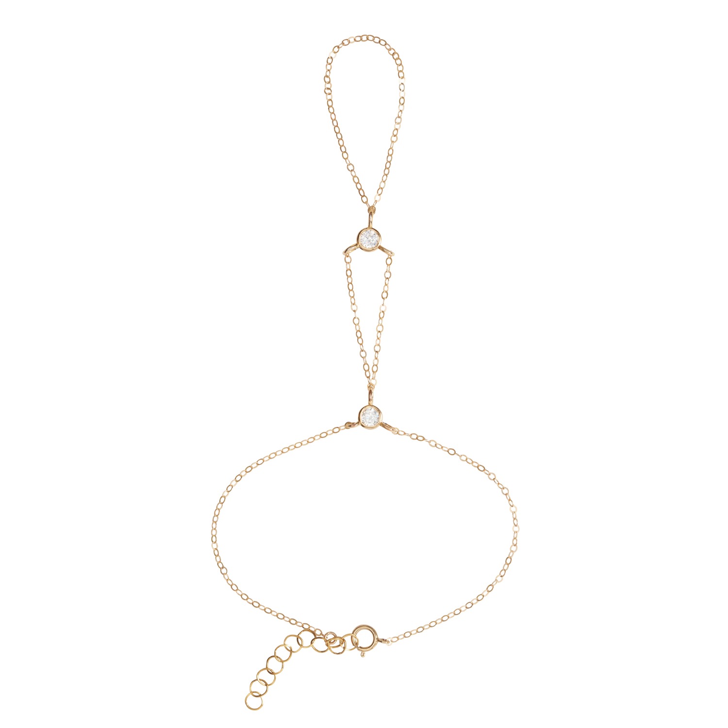 Women's Gold / Neutrals Atabey Hand Chain | Lya Soul Jewelry