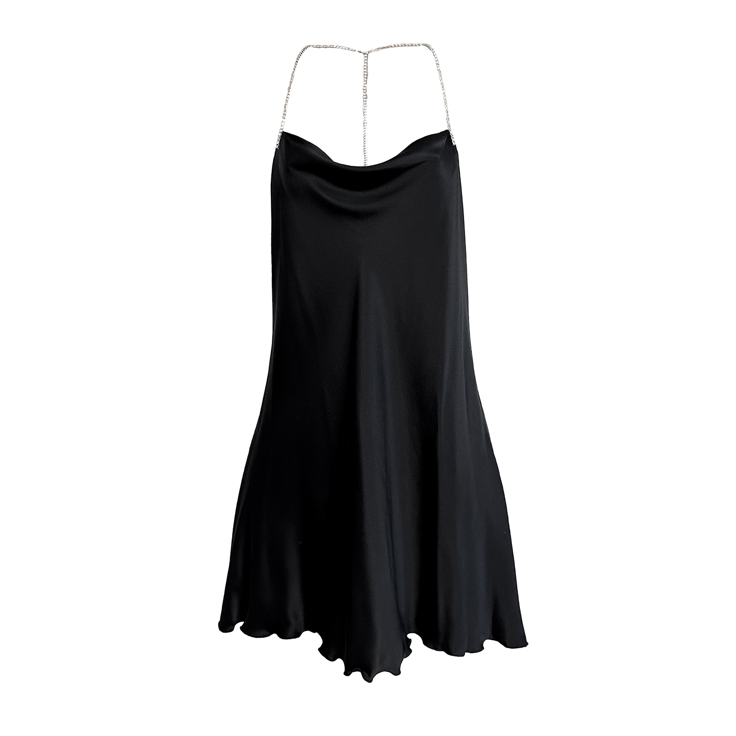 By Noa Rawitz Women's Silk Mini Dress- Black In Black