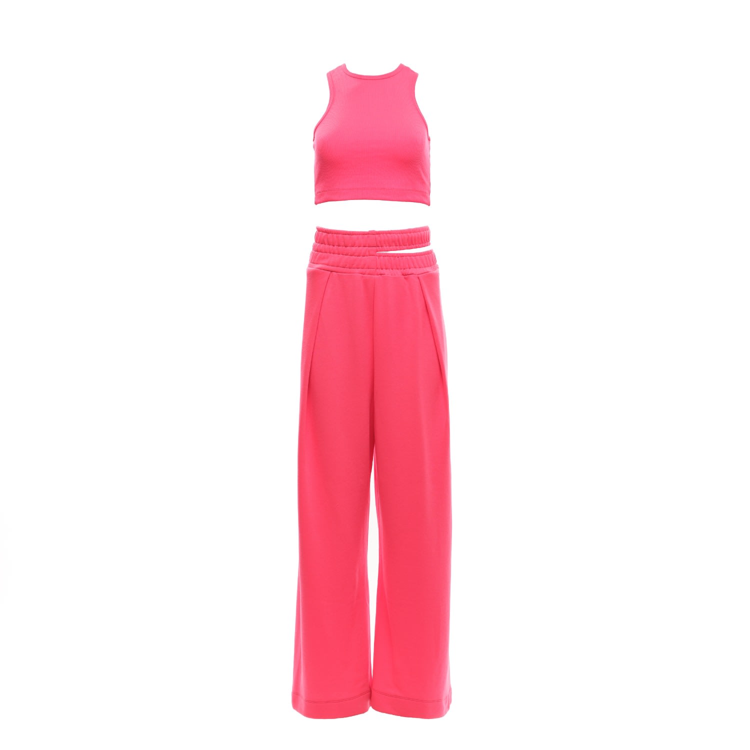 Clothes By Locker Room Pink / Purple Neon Pink Three-piece Sweatsuit Set In Pink/purple