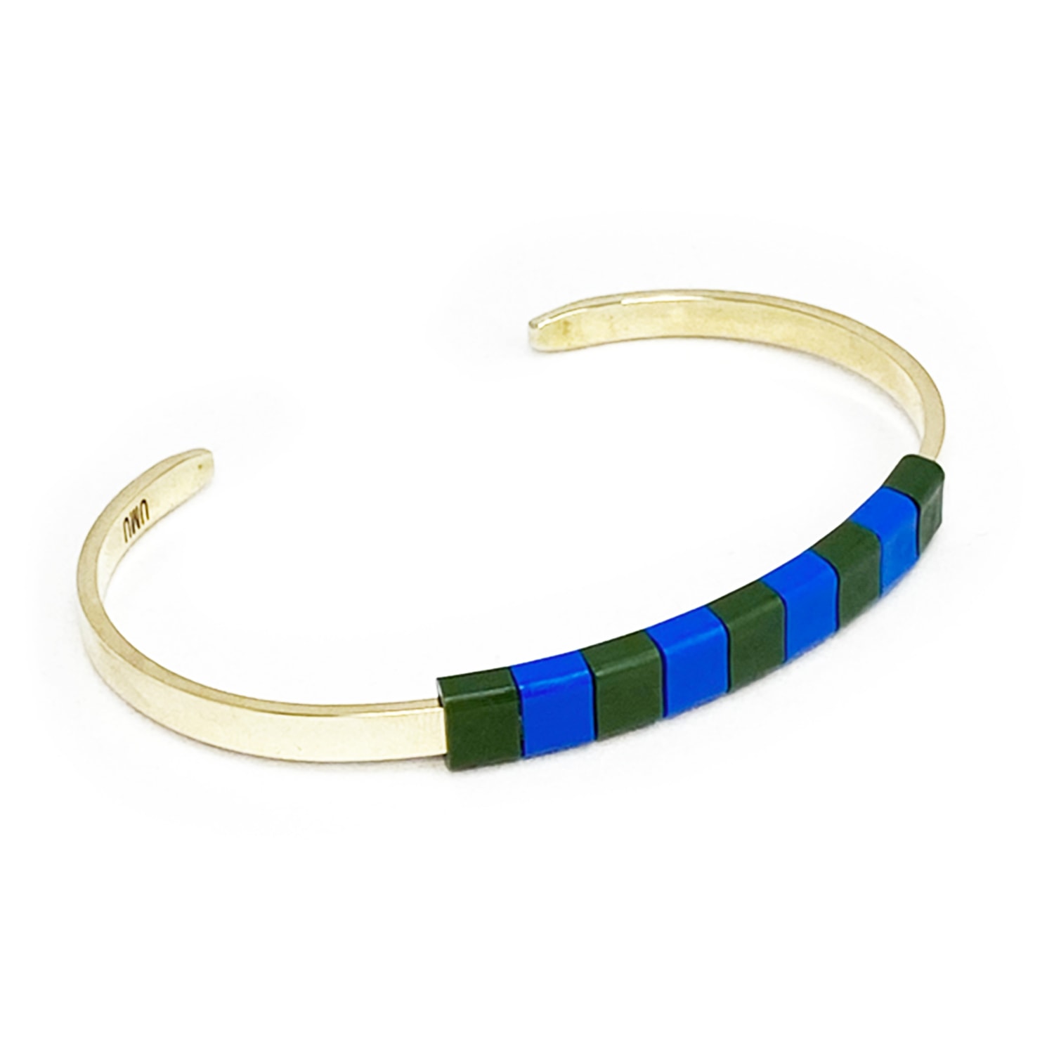 Women’s Green / Blue Baekke Brass Bracelet - Dark Forrest