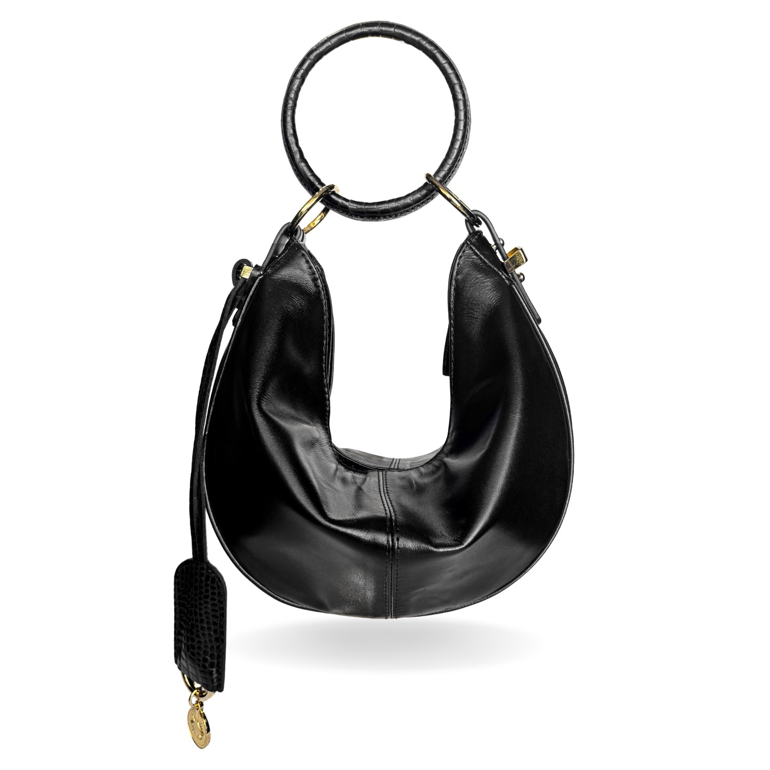 Indigolush Women's The Midi Ivy Bag Black Smooth