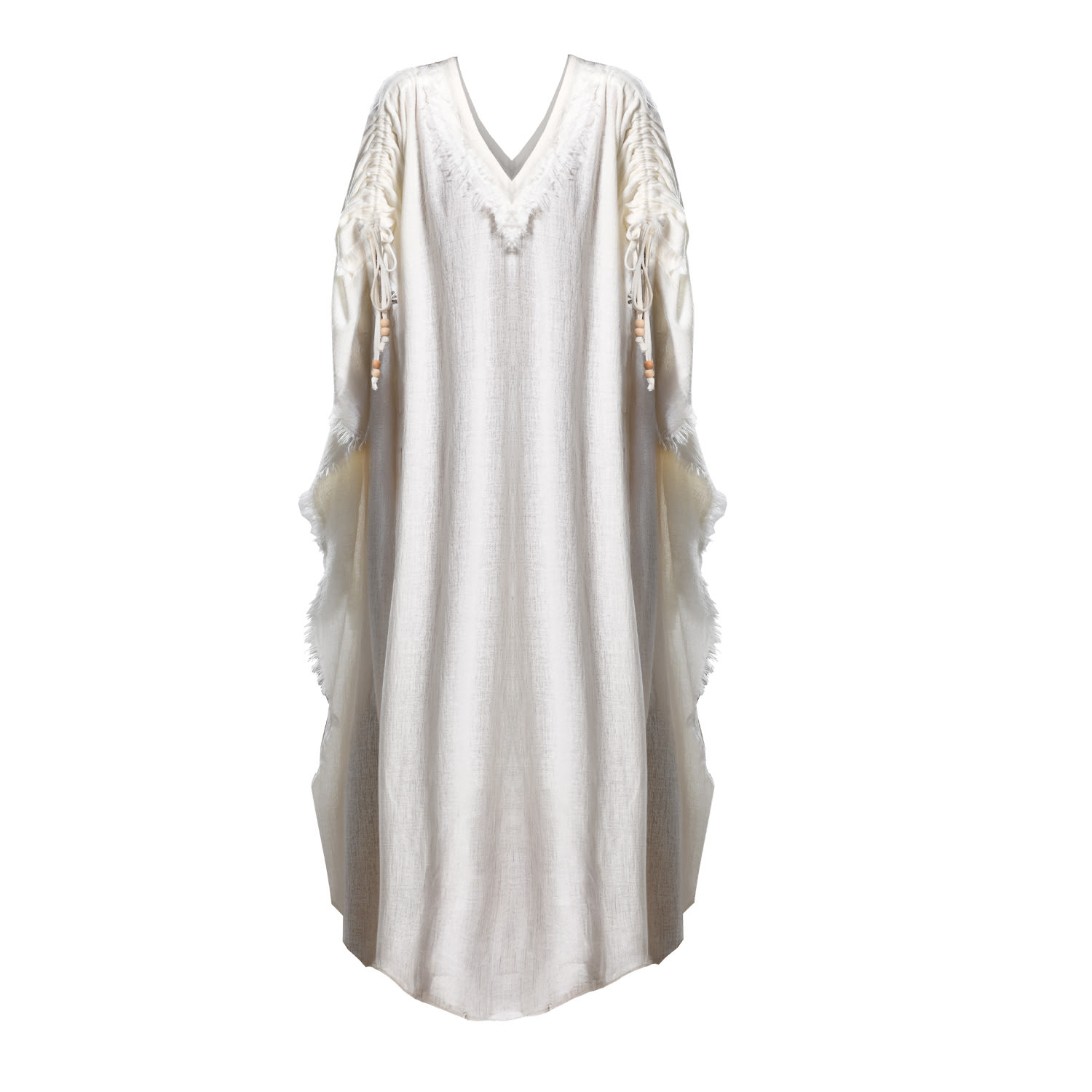 Zhenabia Boho Kaftan Women Summer Dress - White