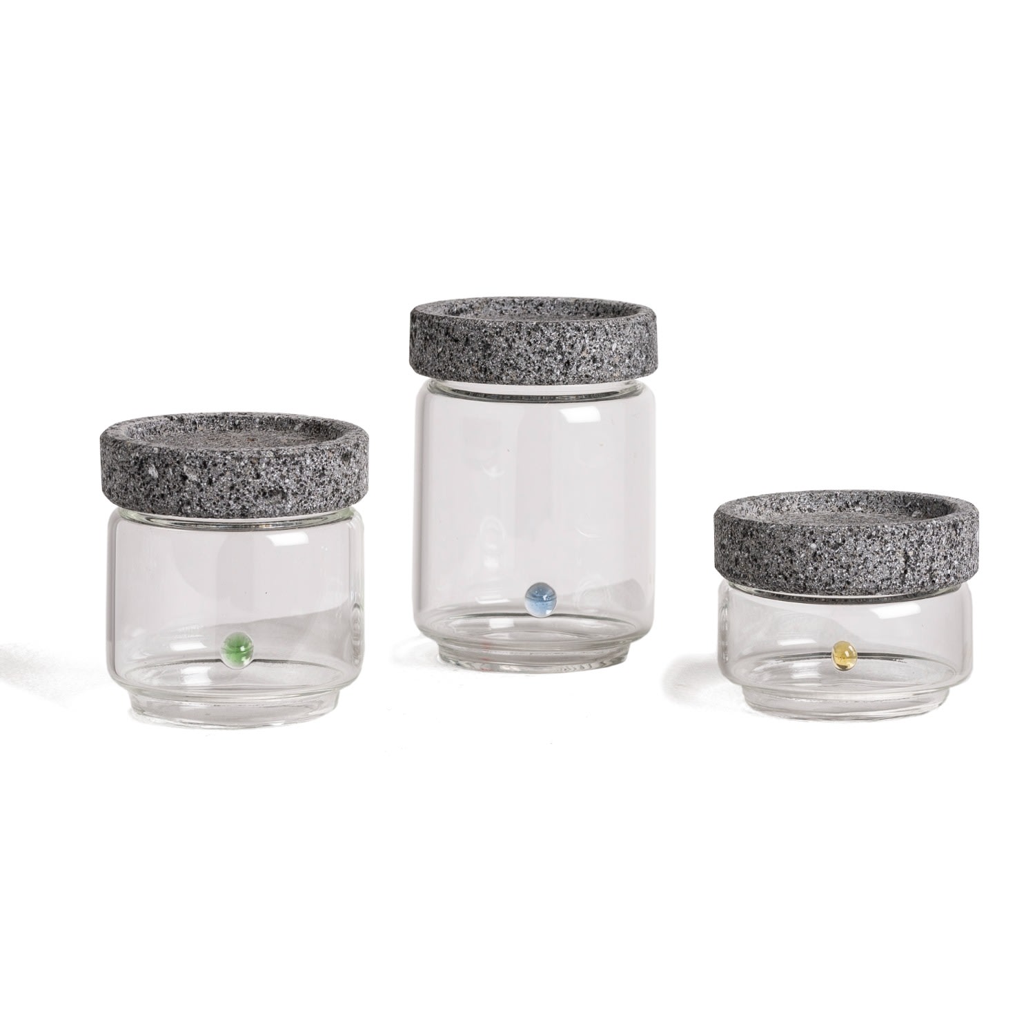 And Jacob Grey Three Stackable Containers - Lava Stone In Gray