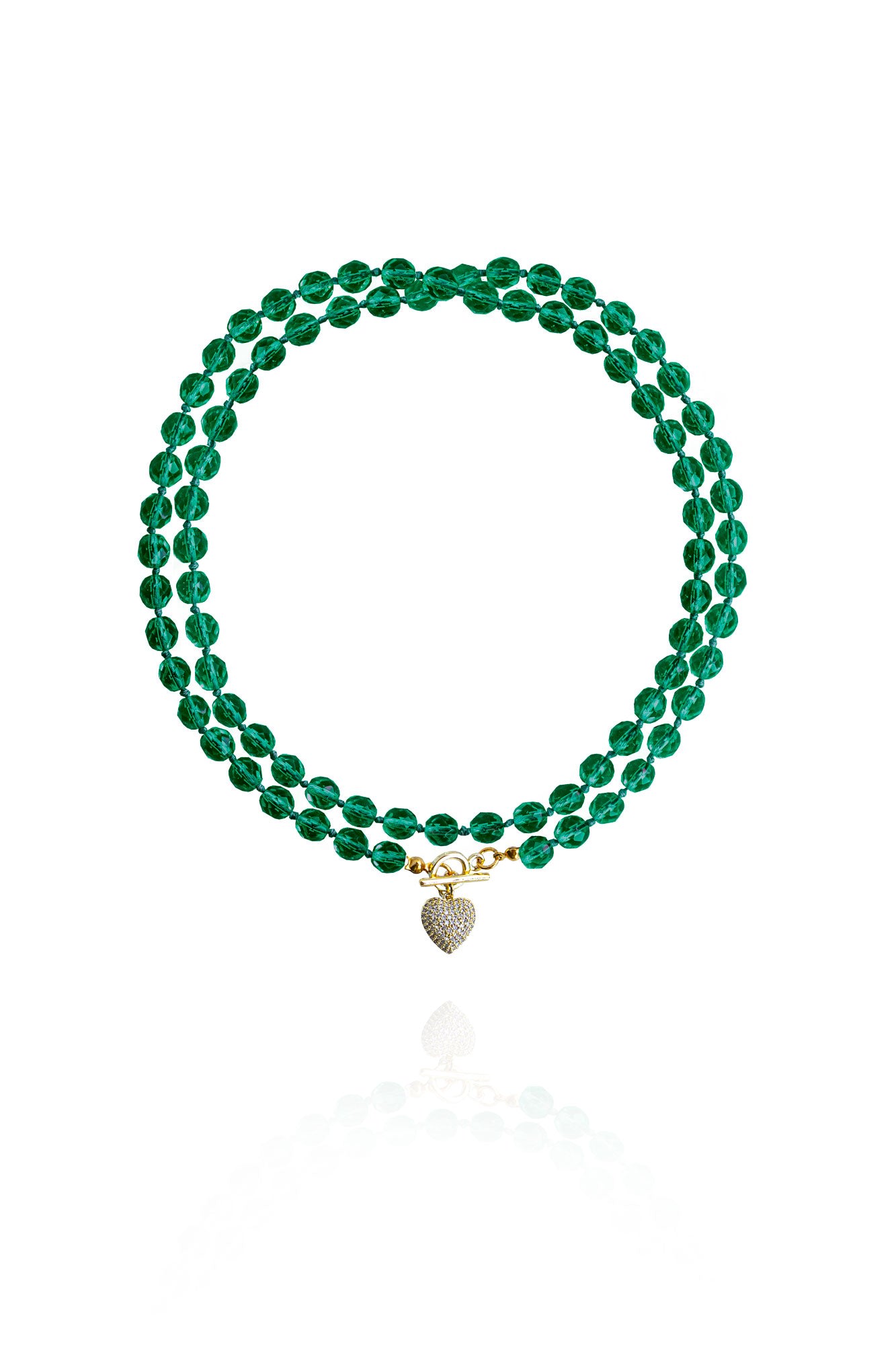 Women’s Green Leni Loop Necklace In Emerald Saule Label