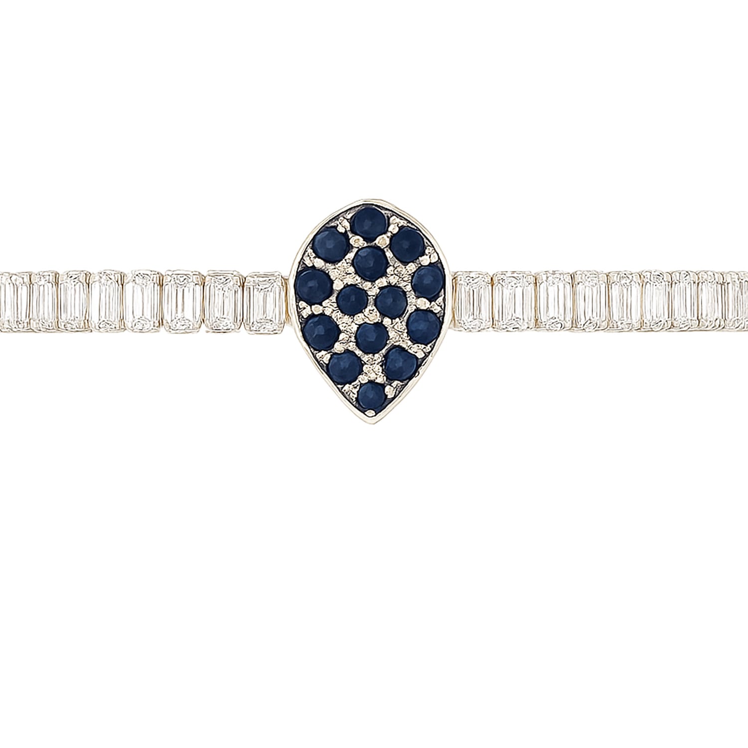 The Gala Women's Silver / Blue Midnight Drop Bracelet In Multi