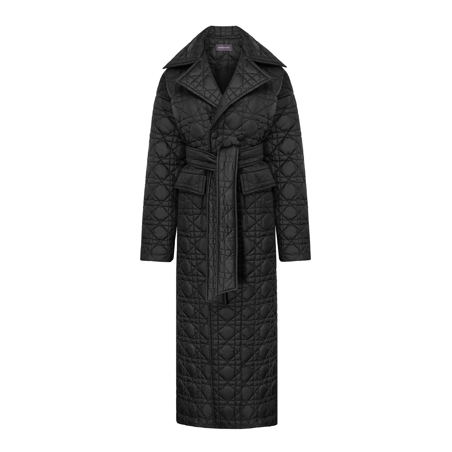 Mandragora Women's Black Quilted Nylon Coat – Area In Black