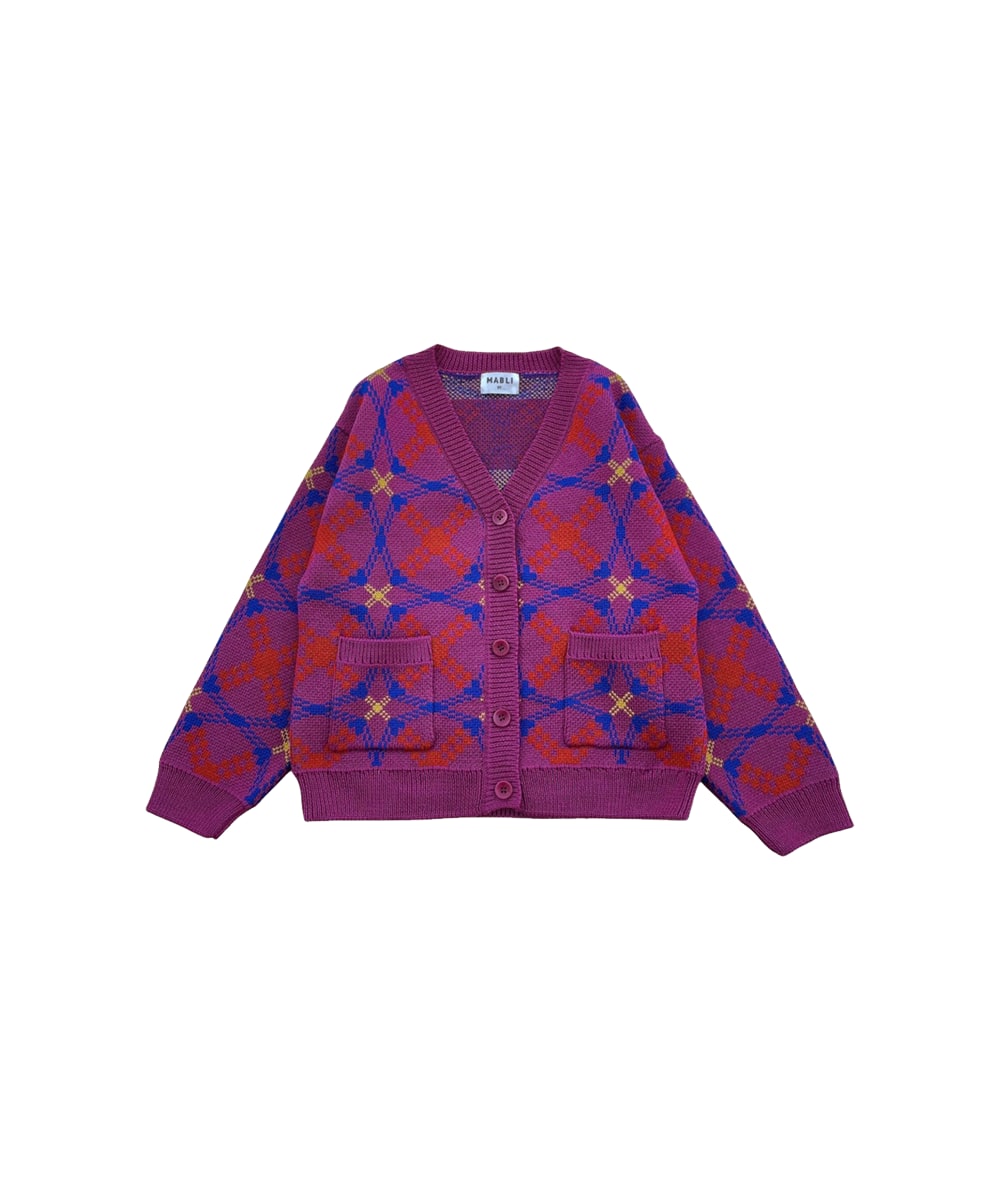 Mabli Women's Purple / Red Sêr Cardigan - Violet Dream In Multi