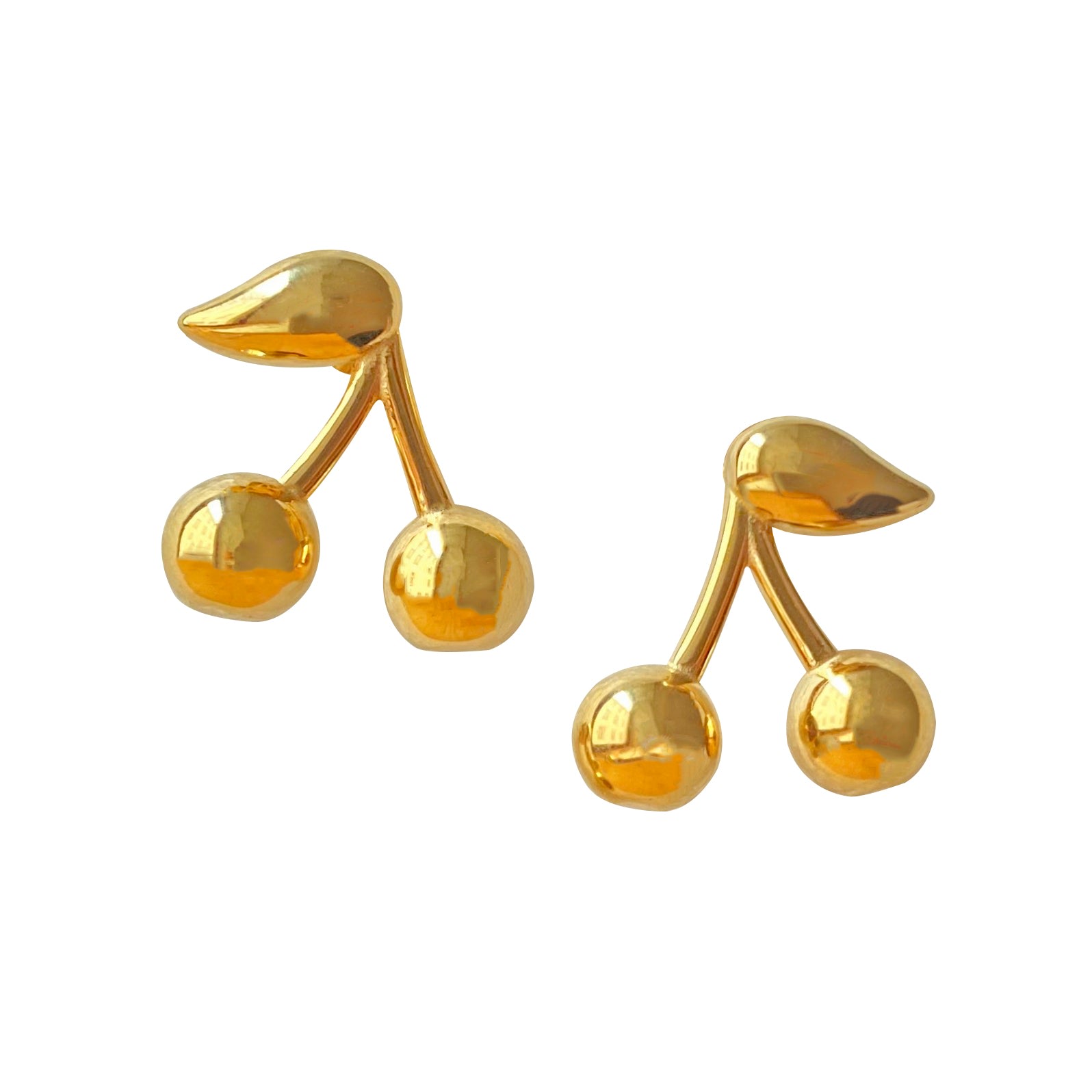 Smilla Brav Women's Gold Cherry Earrings