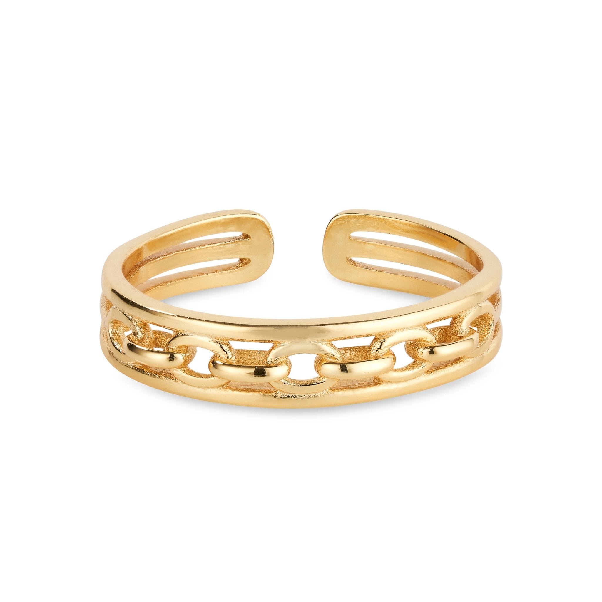 Elk & Bloom Women's Gold Chain Stacking Ring In Gold