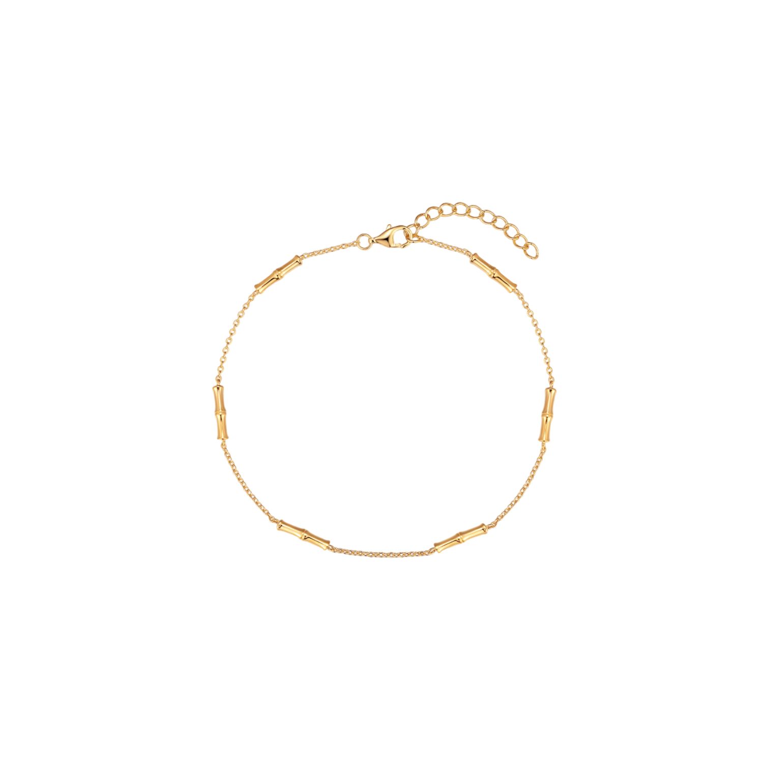 Vanchi Women's Bamboo Chain Anklet In Gold In Gold