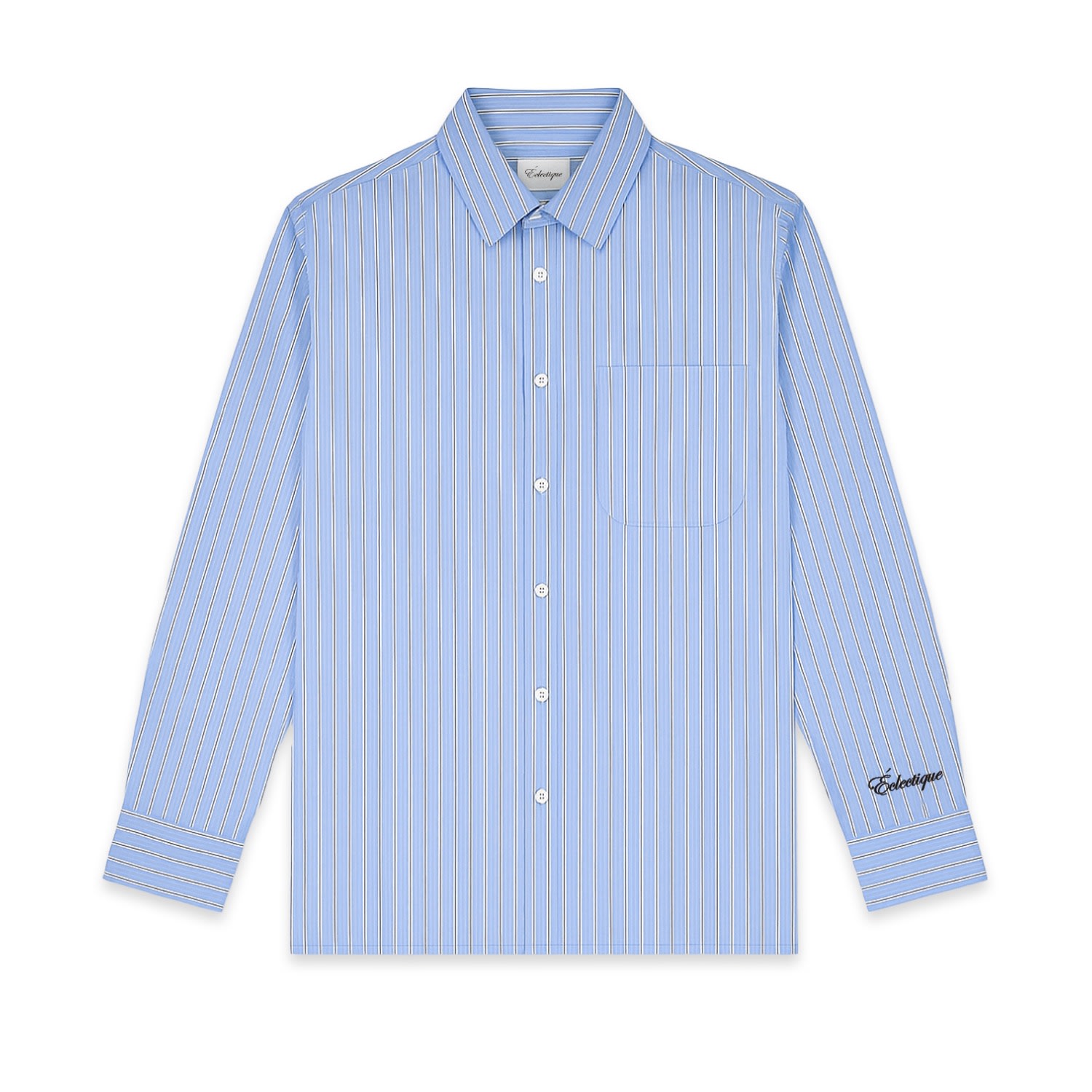 Éclectique Men's Blue Casual Striped Shirt