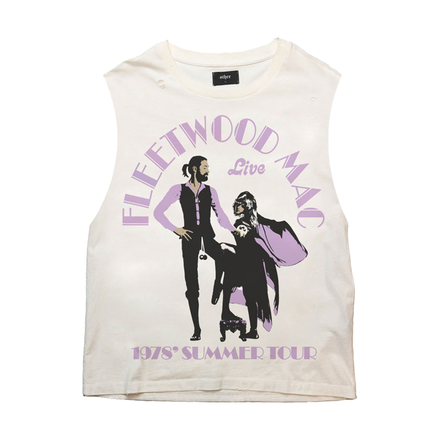 Women’s Fleetwood Mac - Nineteen Seventy Eight Summer Tour - Vintage Band Tank - White Blonde Extra Small OTHER UK