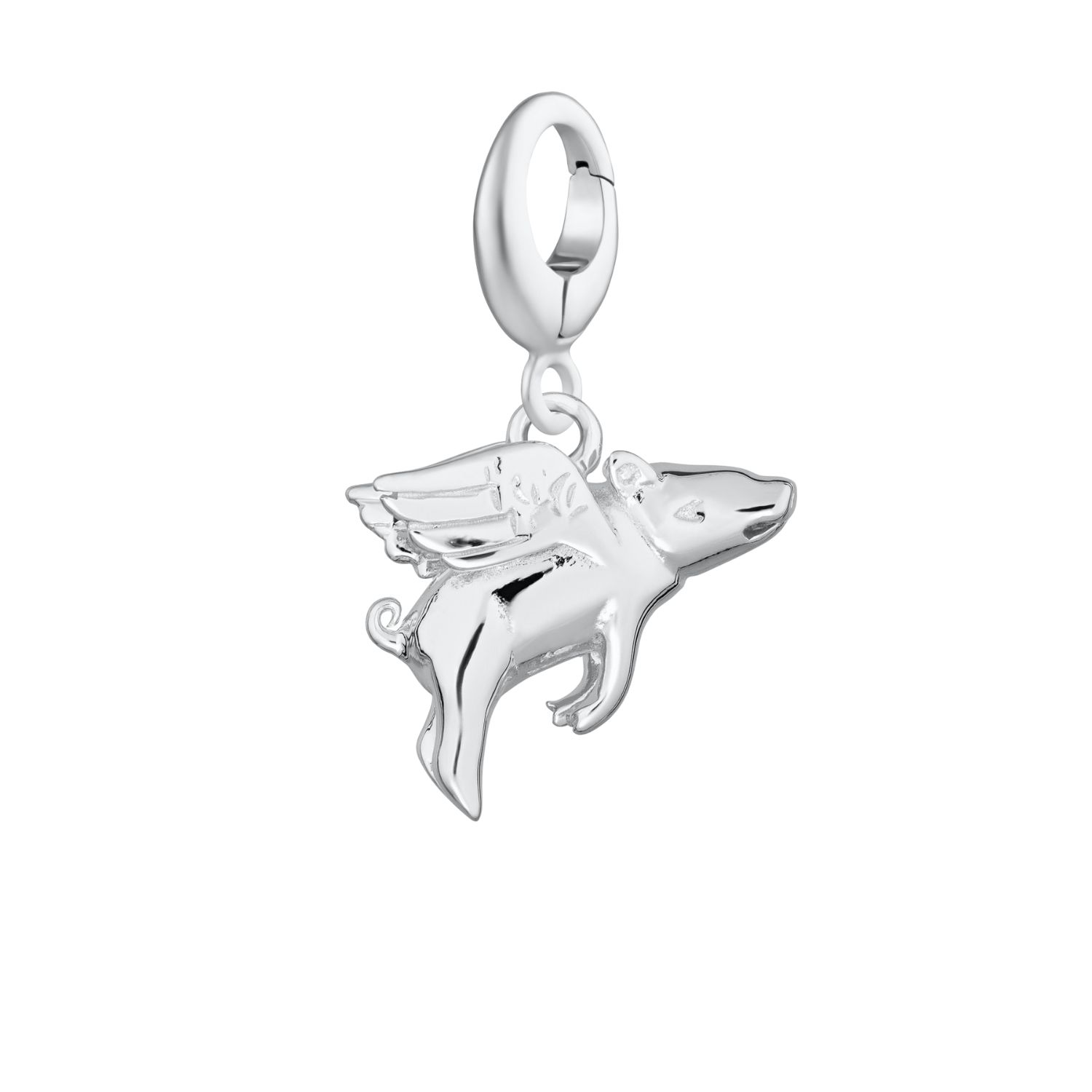 Lily Charmed Women's Sterling Silver Flying Pig Charm