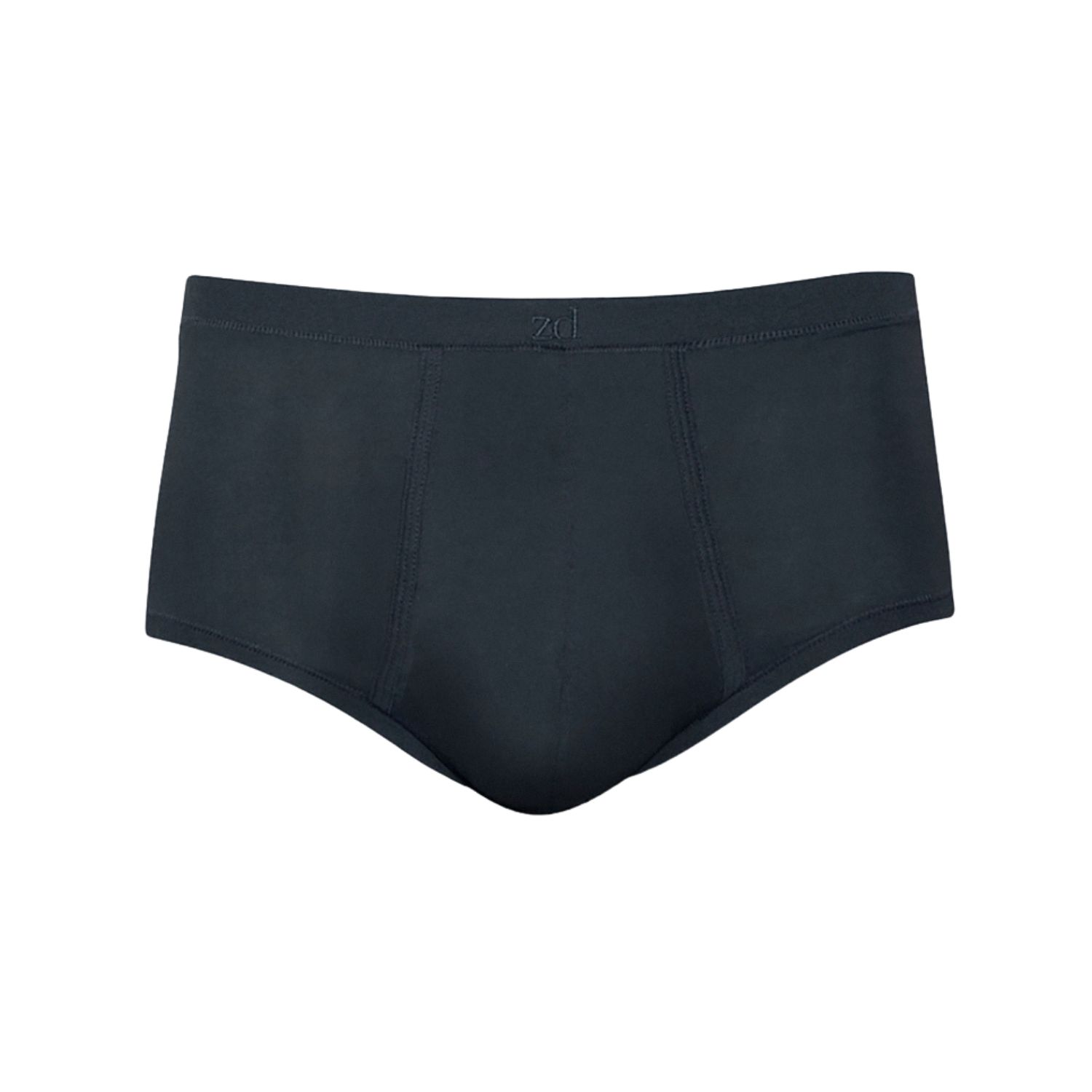 Zd Zero Defects Men's Grey Sepang Modal Fly Front Brief - Softness & Modern Comfort - Color Lead In Grey