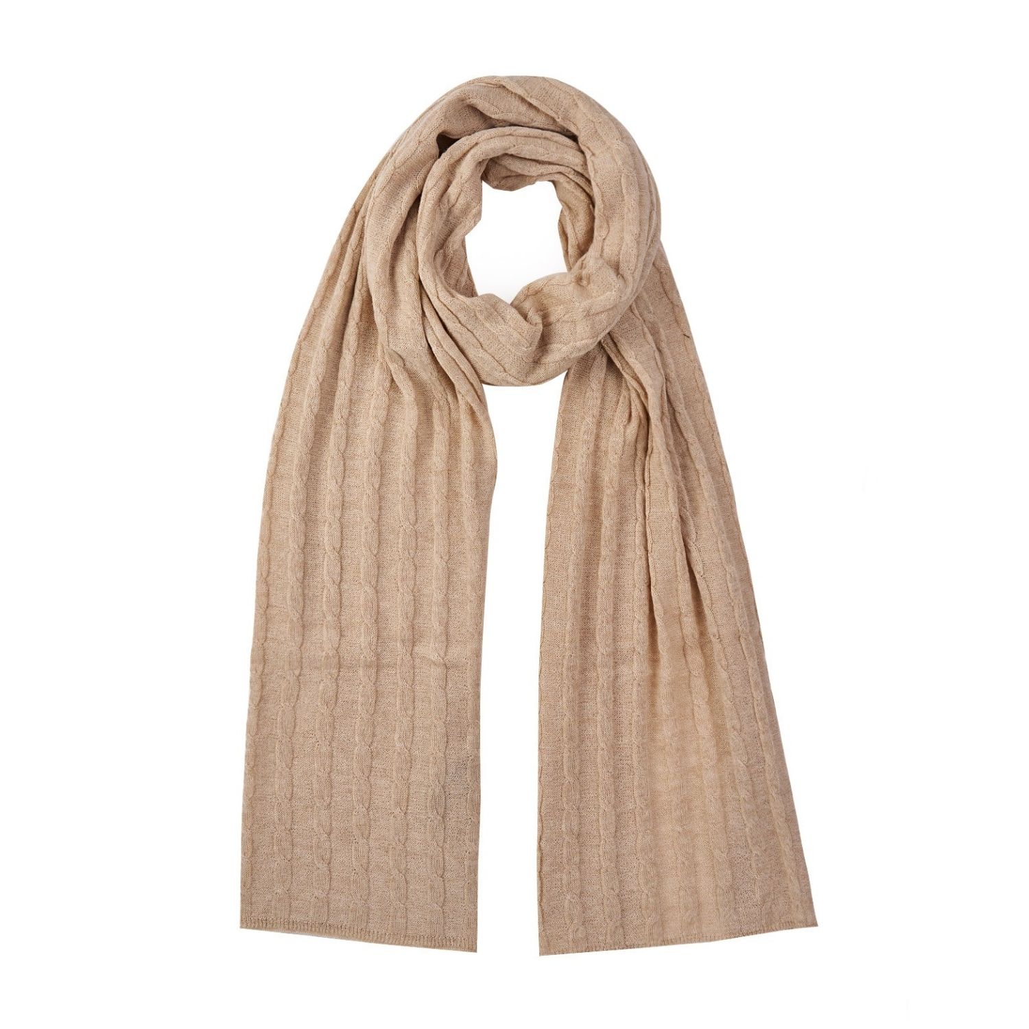 Mohair&angora Women's Rose Gold / White Mohair Scarf Myra Beige