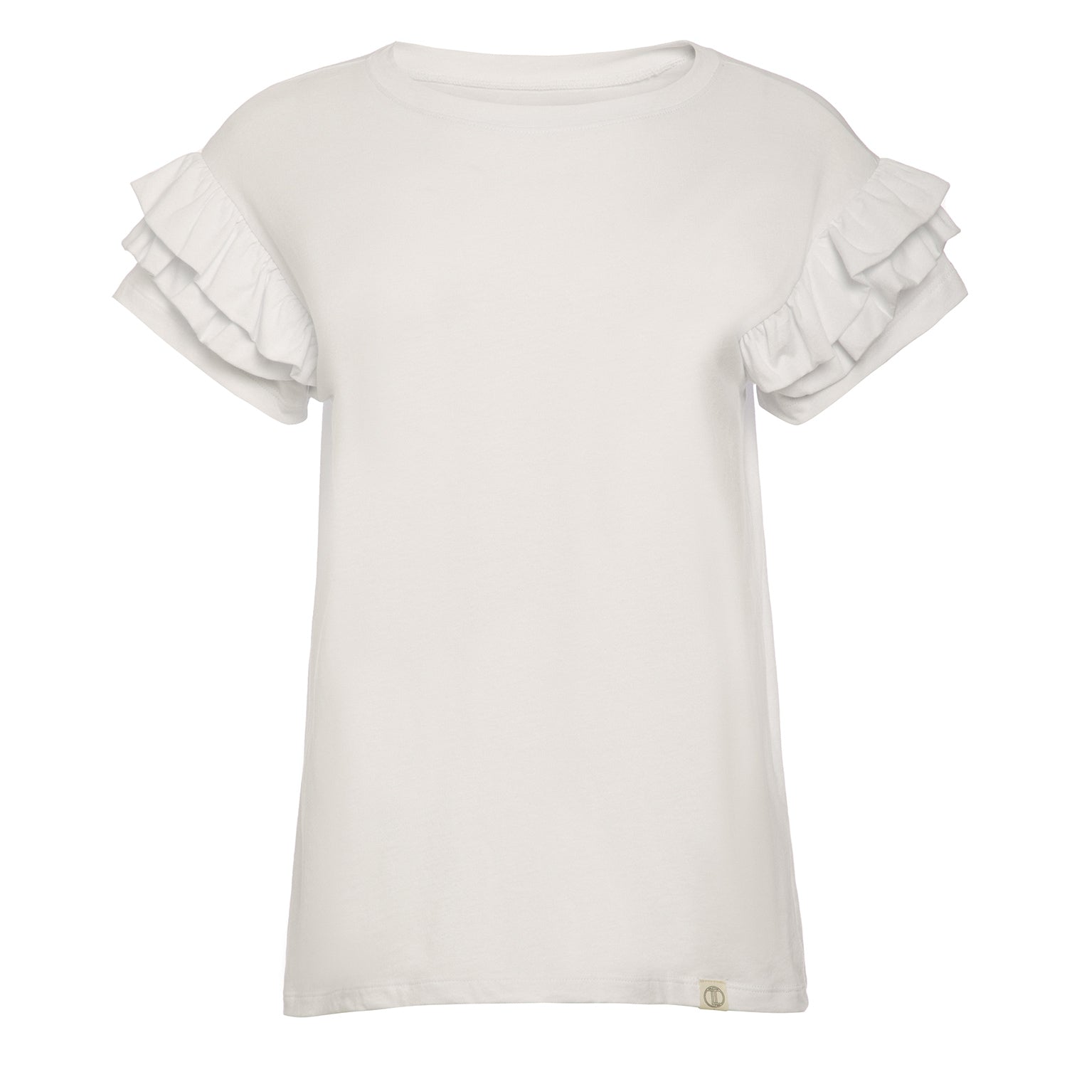 Women’s Ella Ruffle Sleeve Tee - White Large Lovetrust