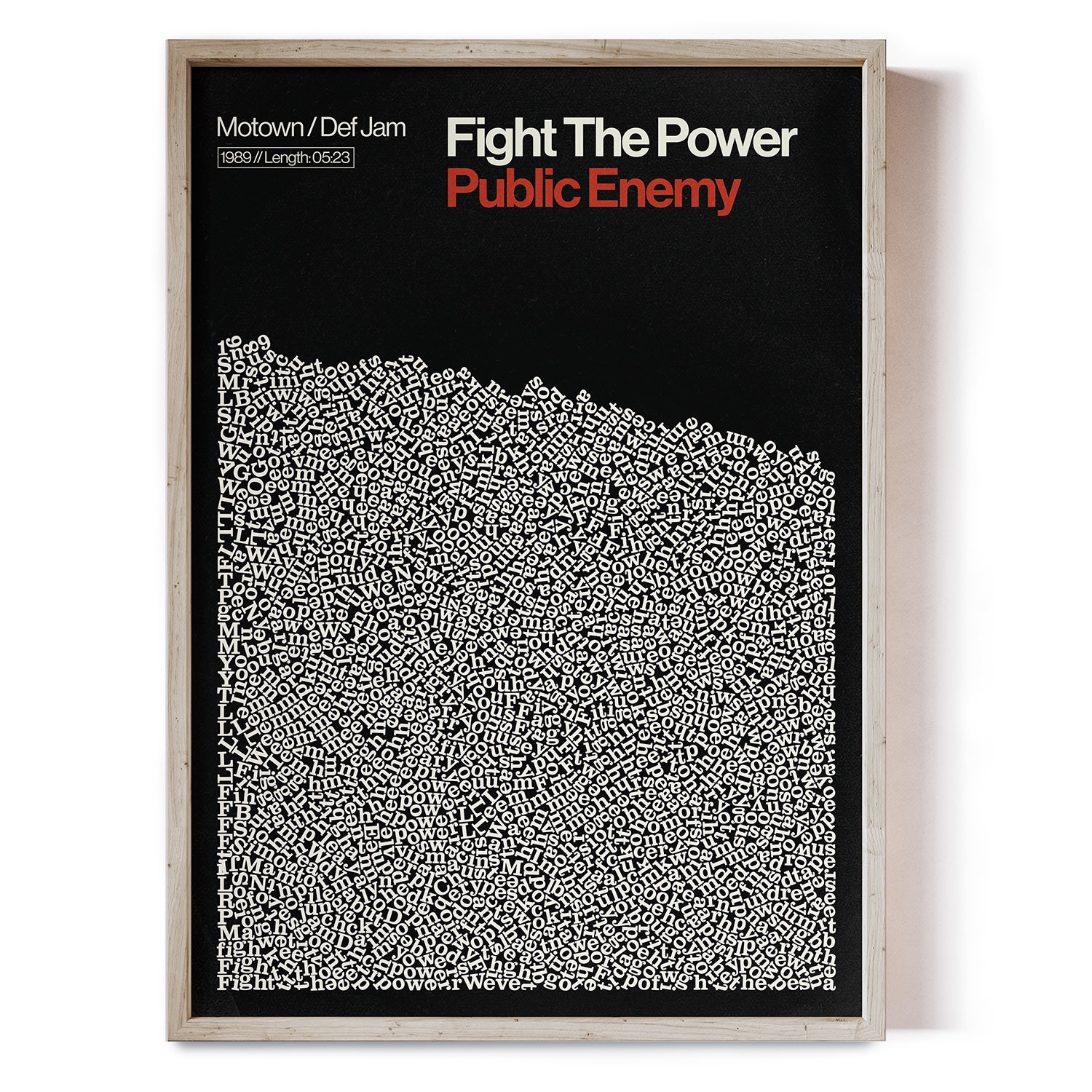 Reign & Hail Fight The Power - Song Lyric Print