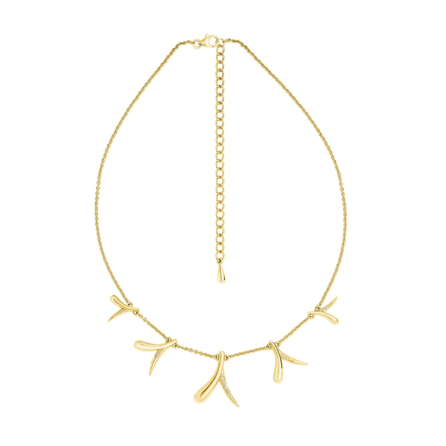 Lucy Quartermaine Women's Sycamore Station Necklace In Gold Vermeil