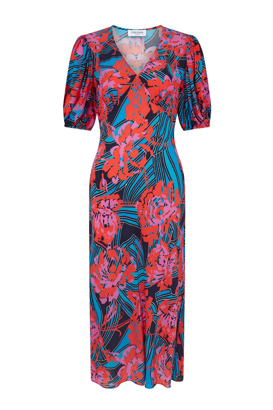 Women’s Pink / Purple / Blue Sienna Dress Peony Extra Small Fresha London