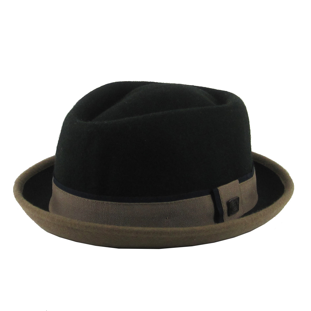 Dasmarca Hats Men's Edward Black Khaki Two Tone Felt Winter Porkpie Hat In Black