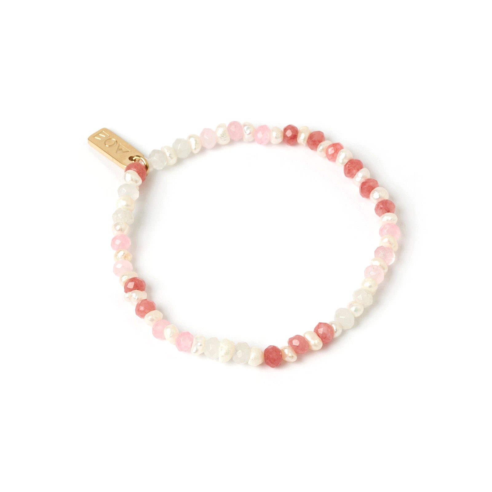 Women’s Pink / Purple Bloom Pearl & Gemstone Bracelet - Watermelon Arms of Eve