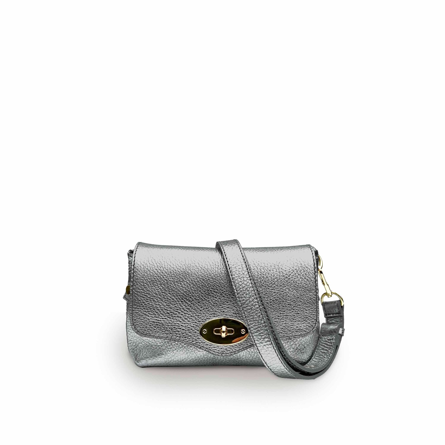 Apatchy London Women's Silver The Maddie Pewter Leather Bag In Gray