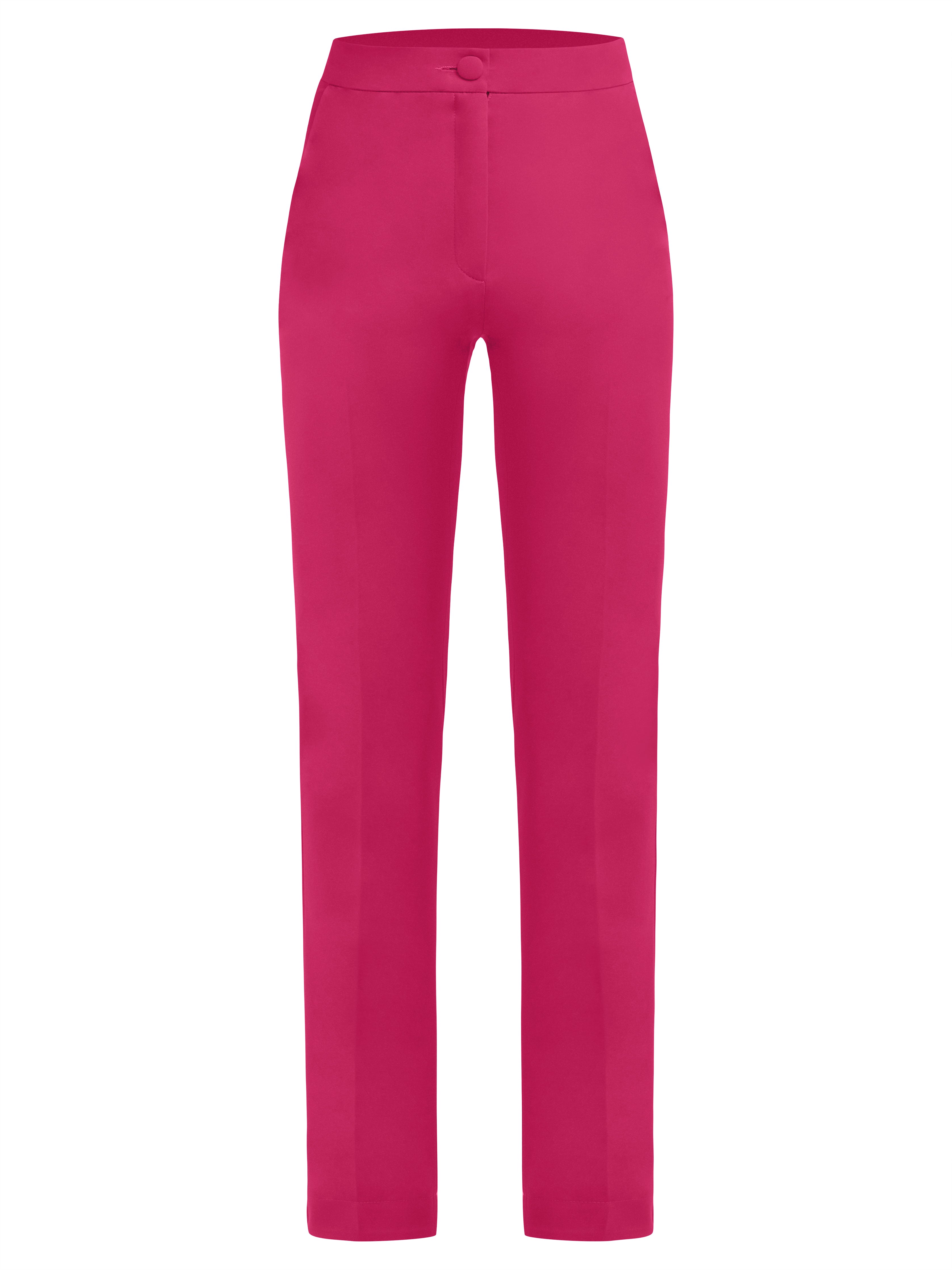 Tia Dorraine Women's Pink / Purple Tailored Straight-leg Trousers - Hot Pink In Pink/purple