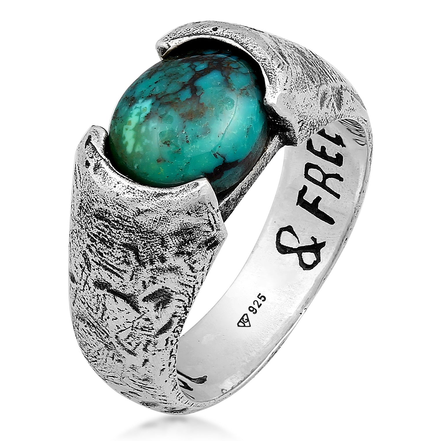 Men’s Liberty Ring - African Turquoise Haze & Glory