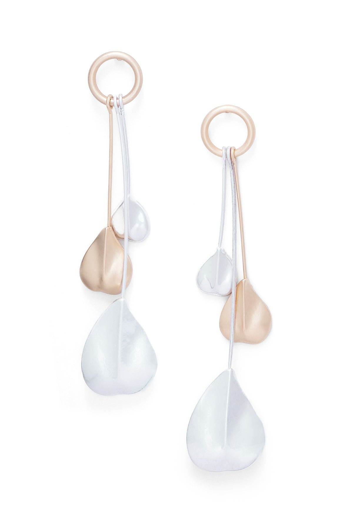 Saachi Women's Gold Triple Leaf Dangle Earrings