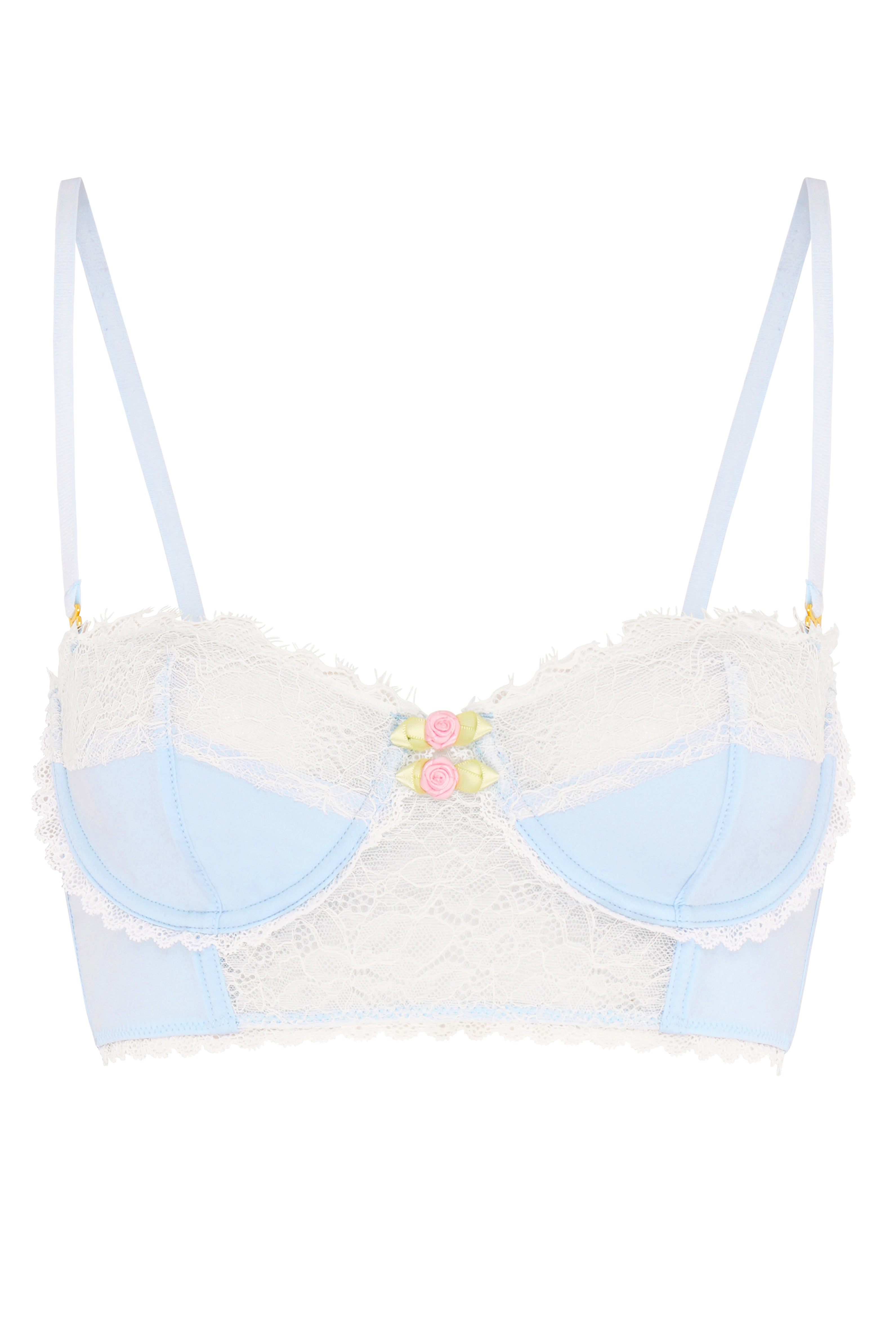 Wild Lovers London Women's Blue Willow Bra In White
