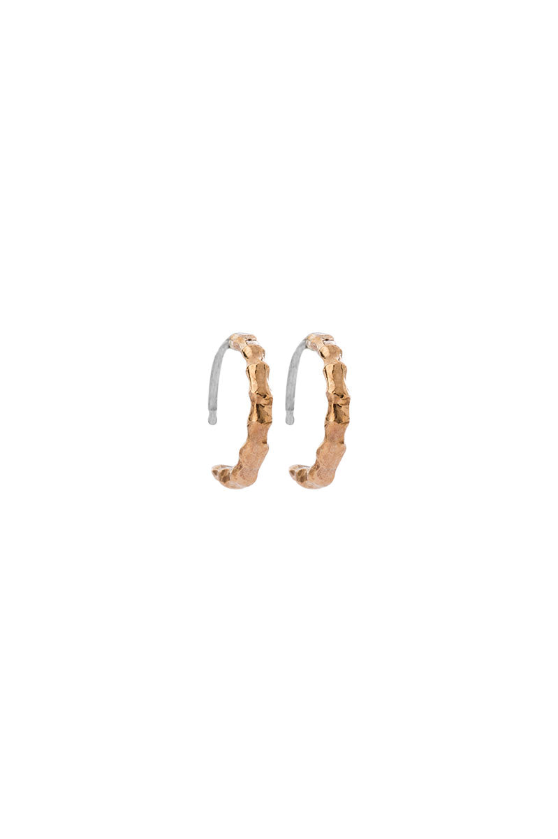 Women’s Gold Milagros - Earrings - Small Spine Bronze Orrifinn Jewels